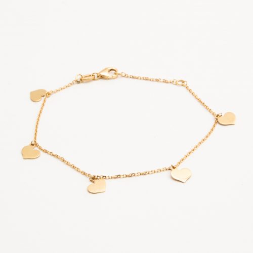 Bracciale 5 Cuori Oro 18 kt