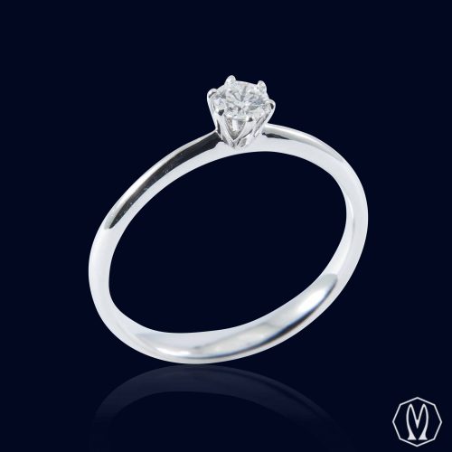 Solitario Diamante Ct 0.24 Oro 18kt