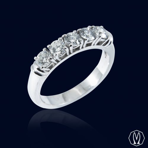 Riviera 5 Diamanti Ct 1.09 Oro18kt