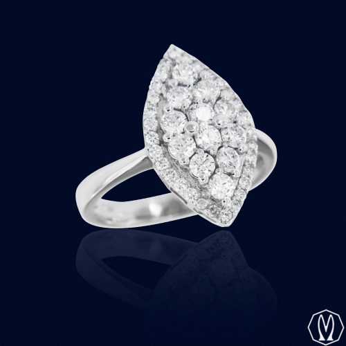 Anello Spola Diamanti Oro18kt