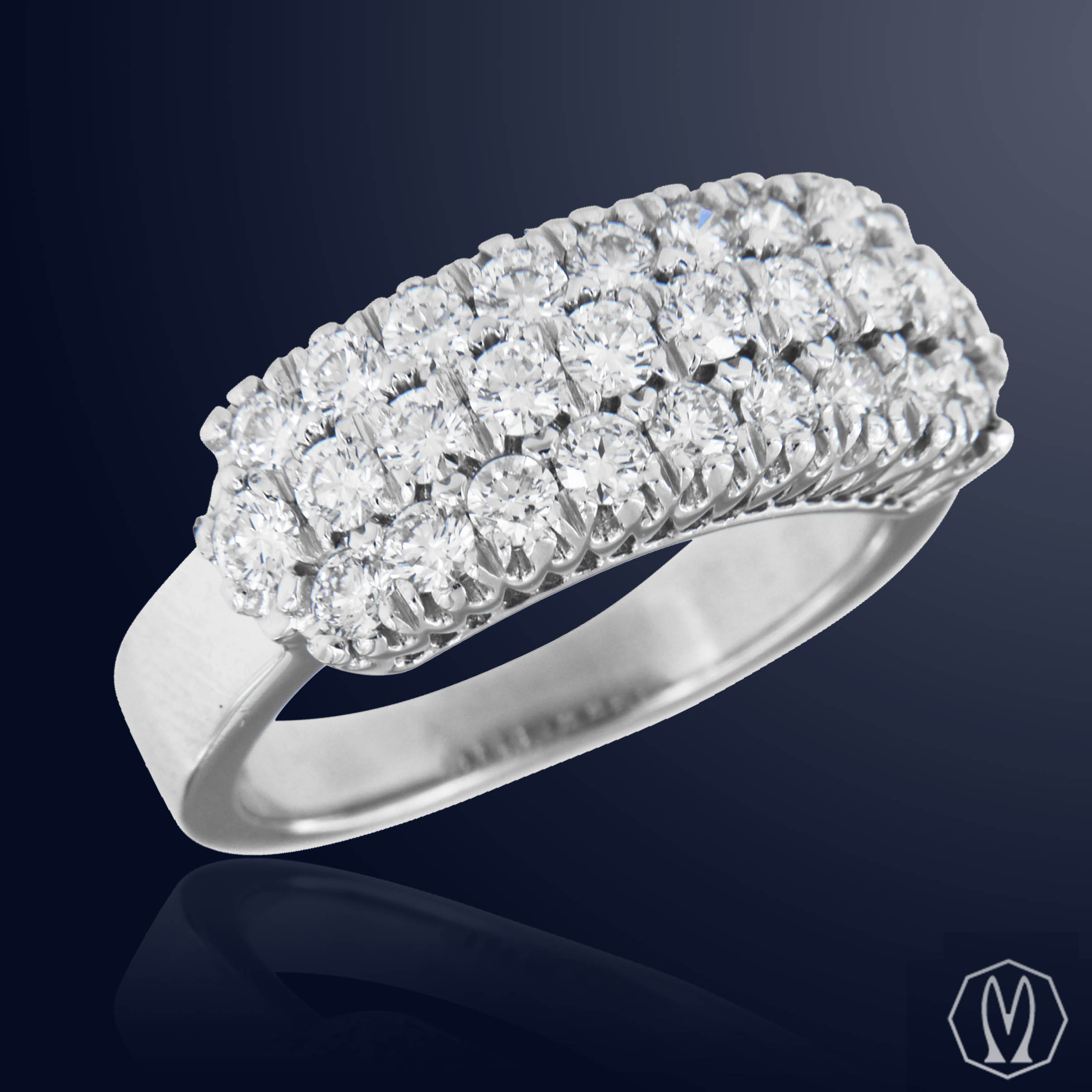 Anello file Diamanti Oro 18kt Gioielleria Marchi Carlo