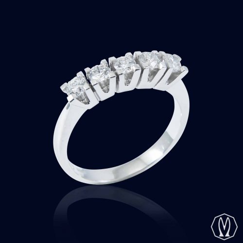 Riviera 5 Diamanti in Oro18kt ct0.73