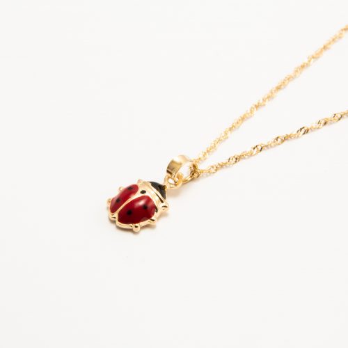 Ciondolo Coccinella Oro 18kt e Smalto
