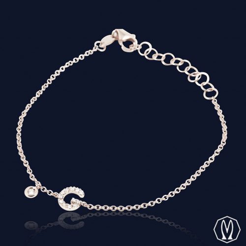 Bracciale Iniziale Diamanti Oro18kt