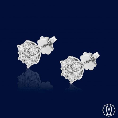 Orecchini Fiore Diamanti Ct 0,51