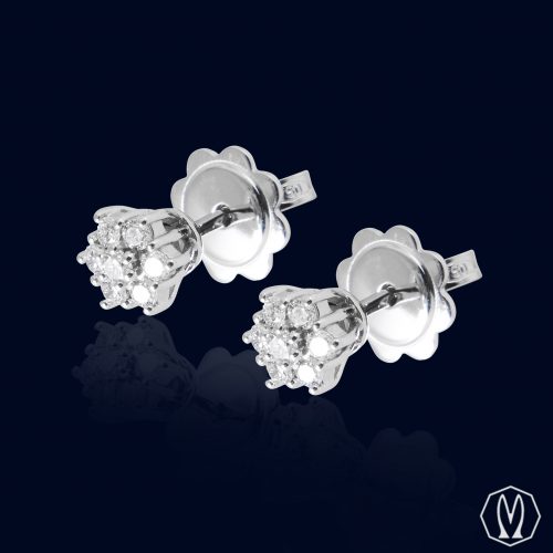 Orecchini Fiore 18kt e Diamanti