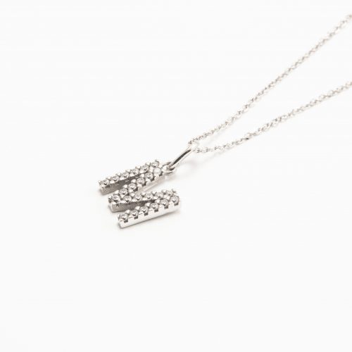 Ciondolo Iniziale Oro 18kt e Zirconi