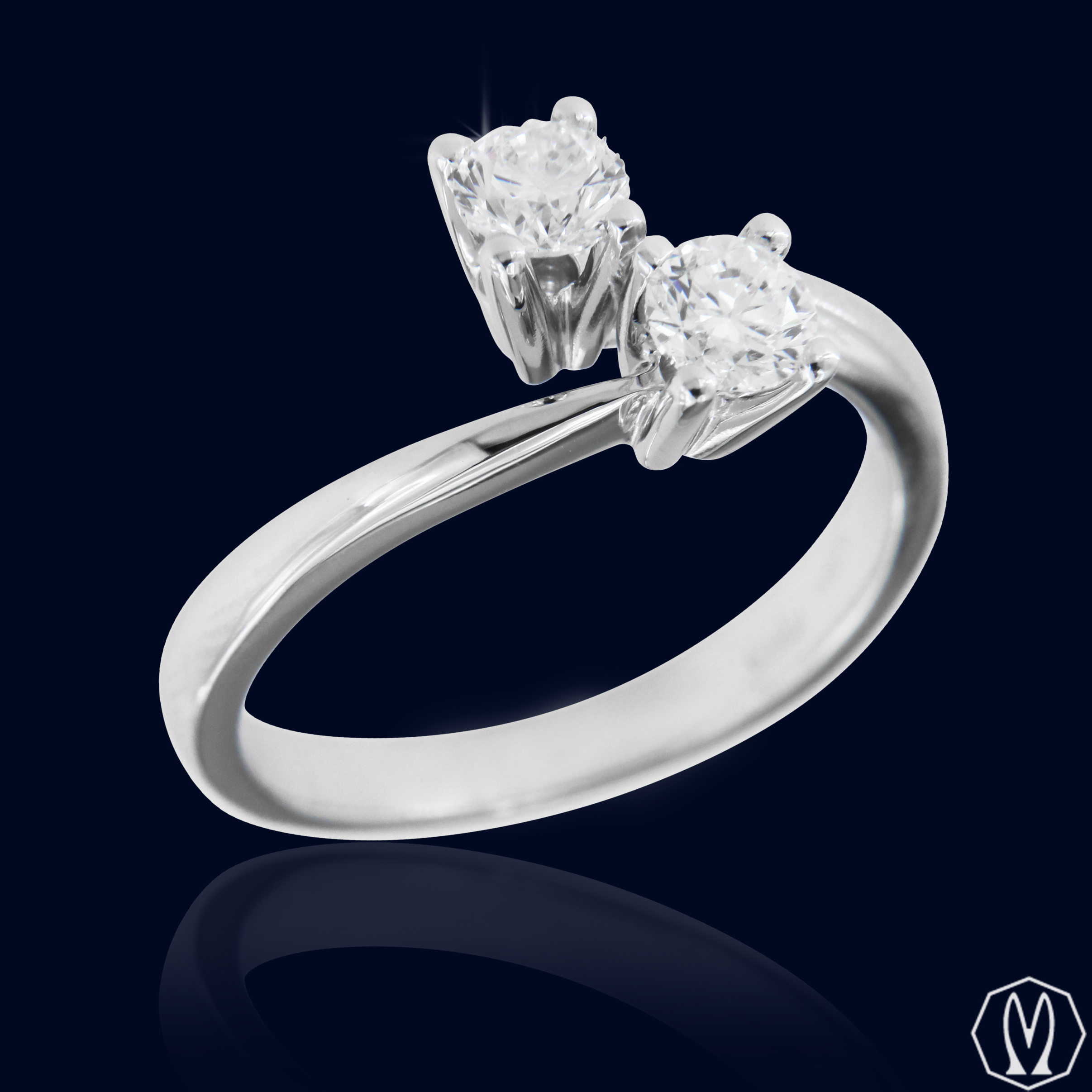 Anello Contrariè Diamanti Ct 0,81 Oro 18kt