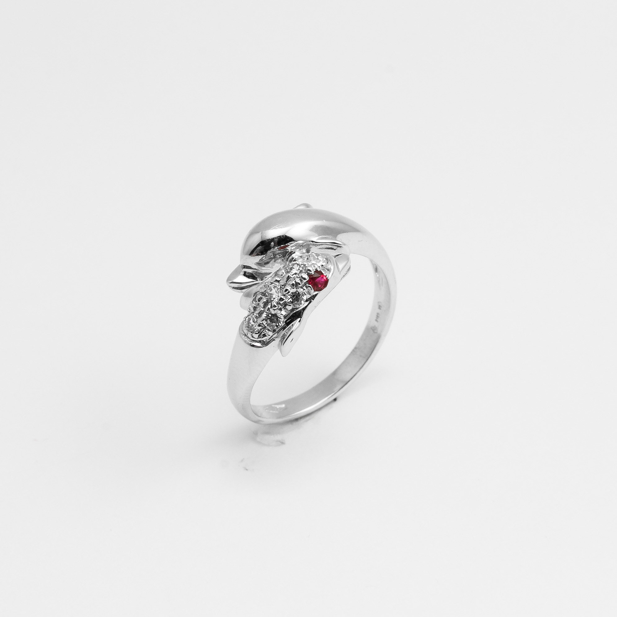 Anello Delfini Oro e Zirconi