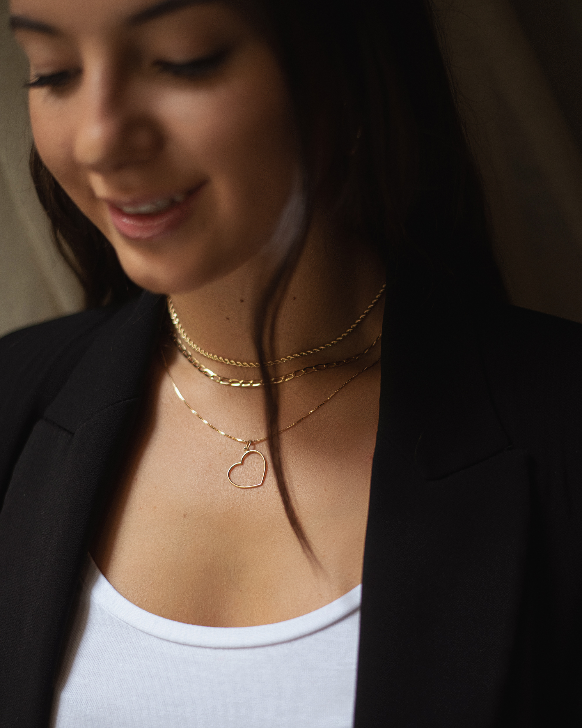 Grande Ciondolo Cuore Oro Giallo 18kt