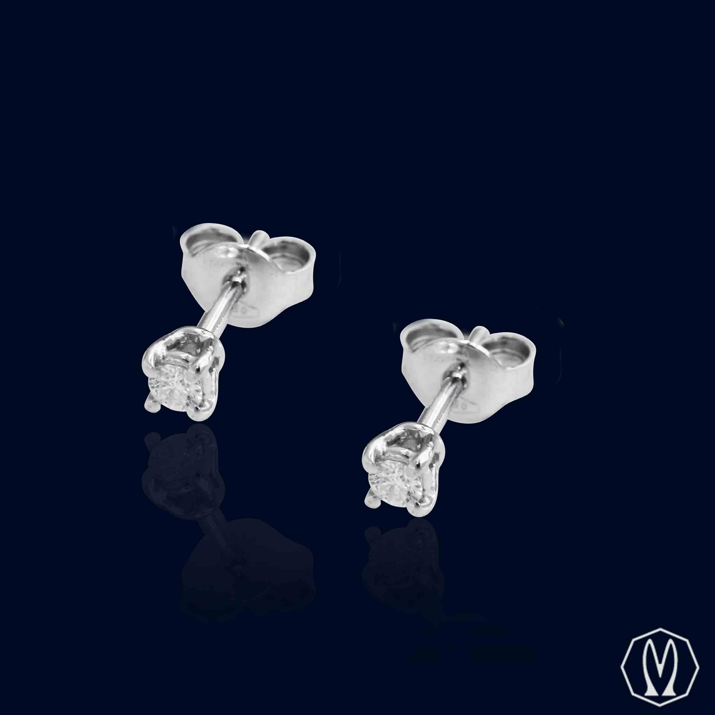 Orecchini Punto Luce Diamanti Ct 0,06