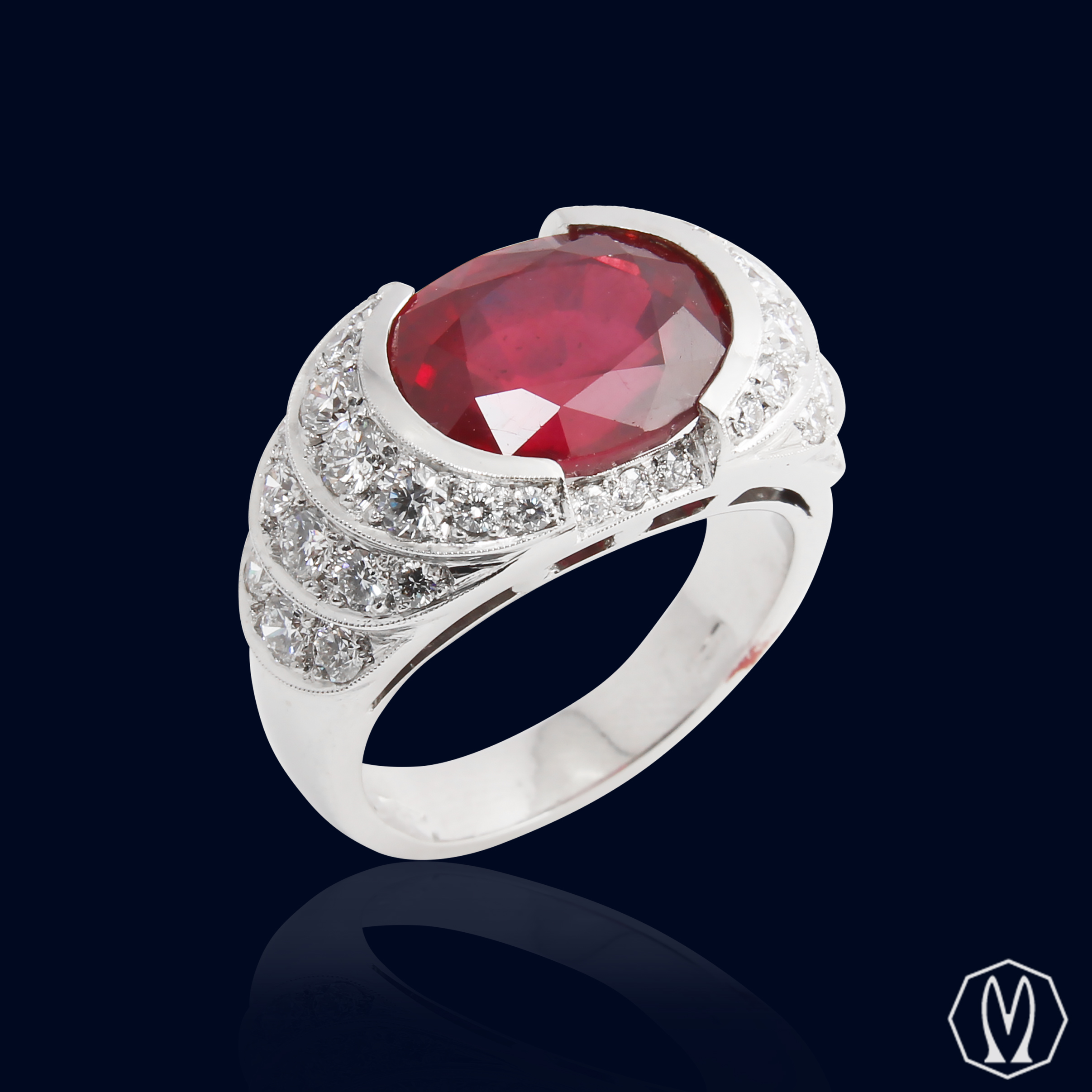 Fascia Rubino e Diamanti Gioielleria Marchi Carlo