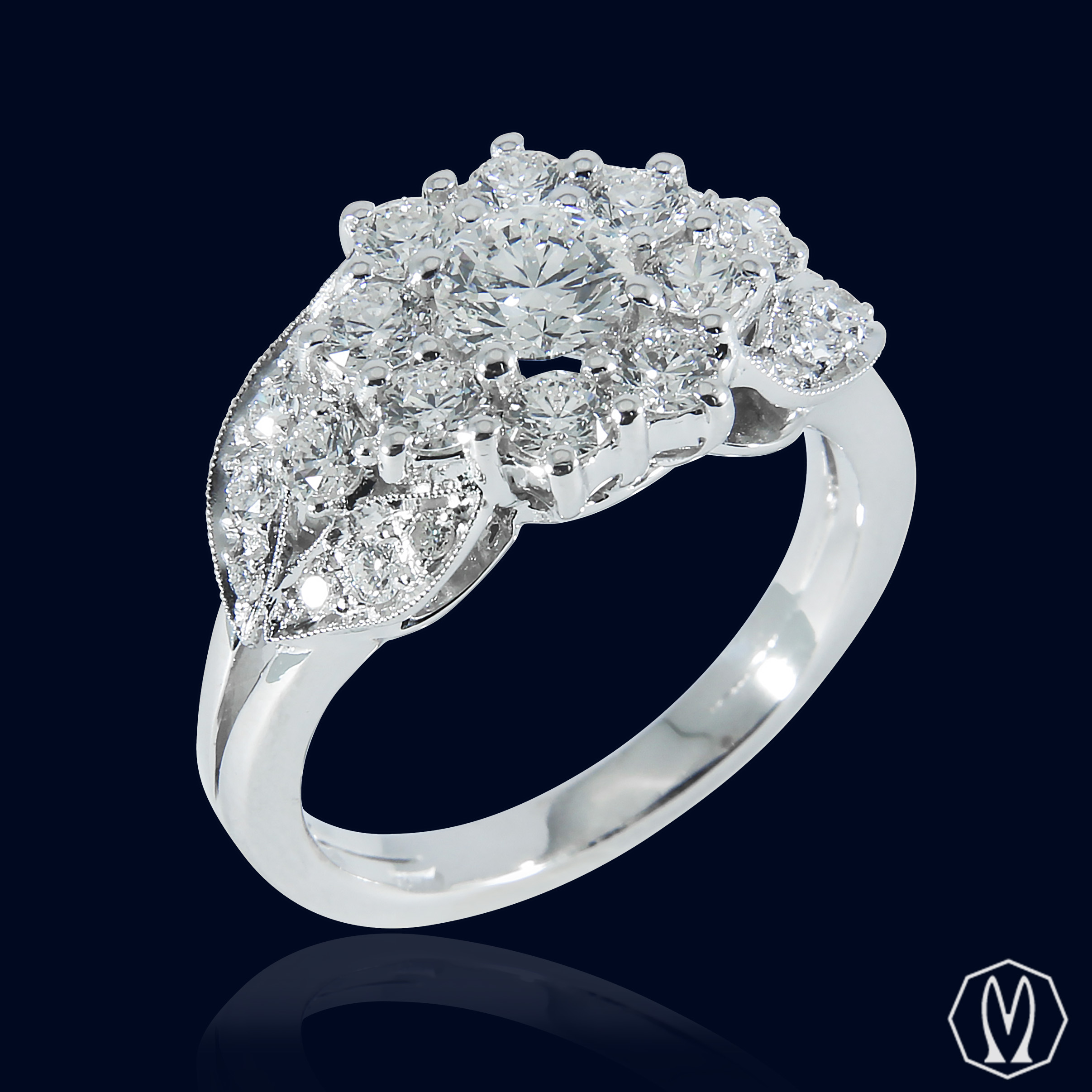 Anello Artigianale Diamanti Oro18kt