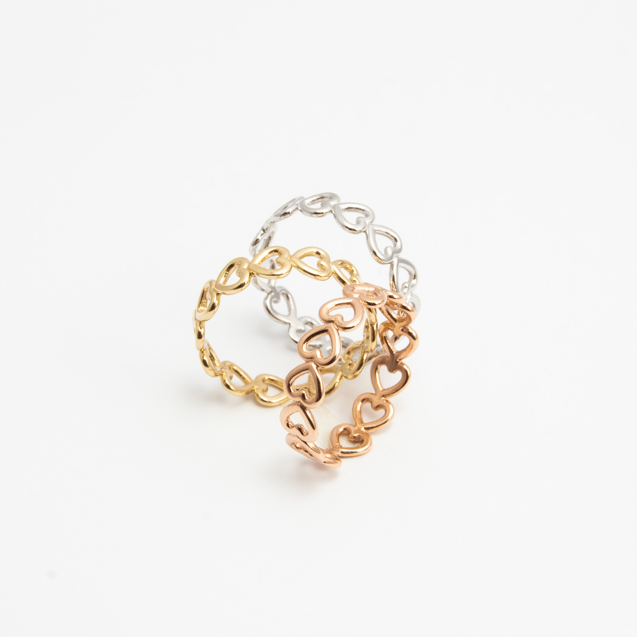 Anello Cuori Oro 18kt