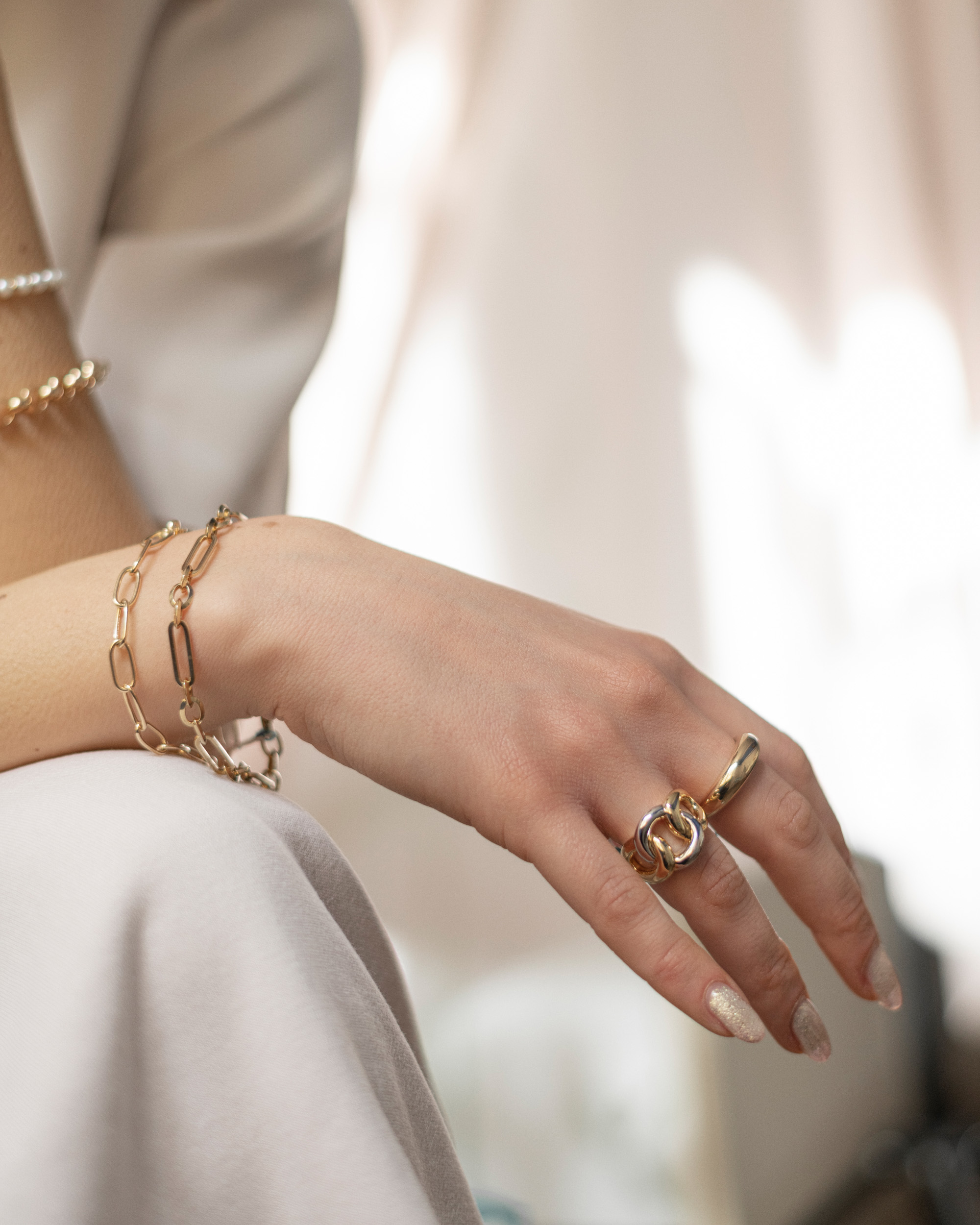 Anello Catena Oro 18kt Gioielleria Marchi Carlo