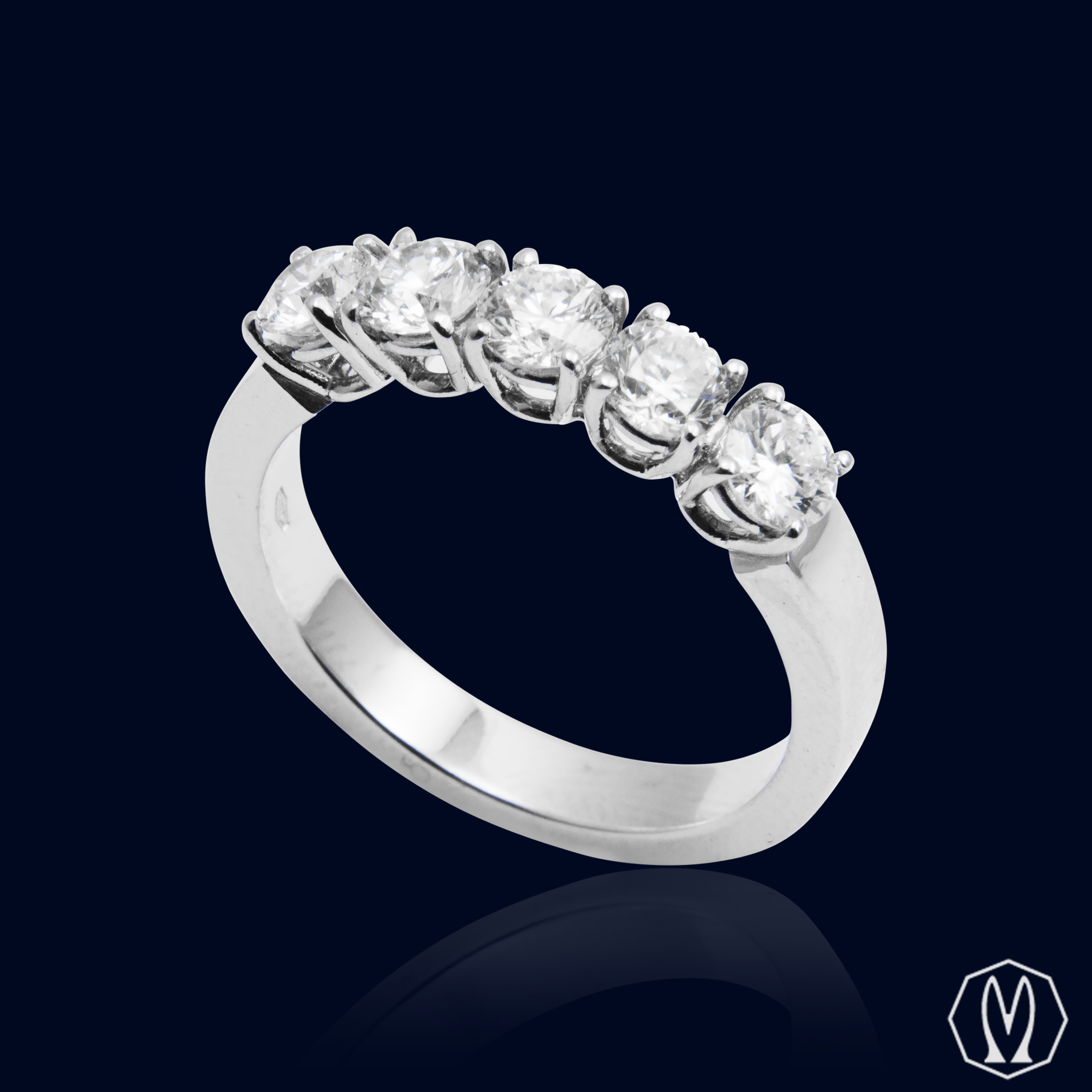 Riviera 5 Diamanti ct 1,20 Oro18kt