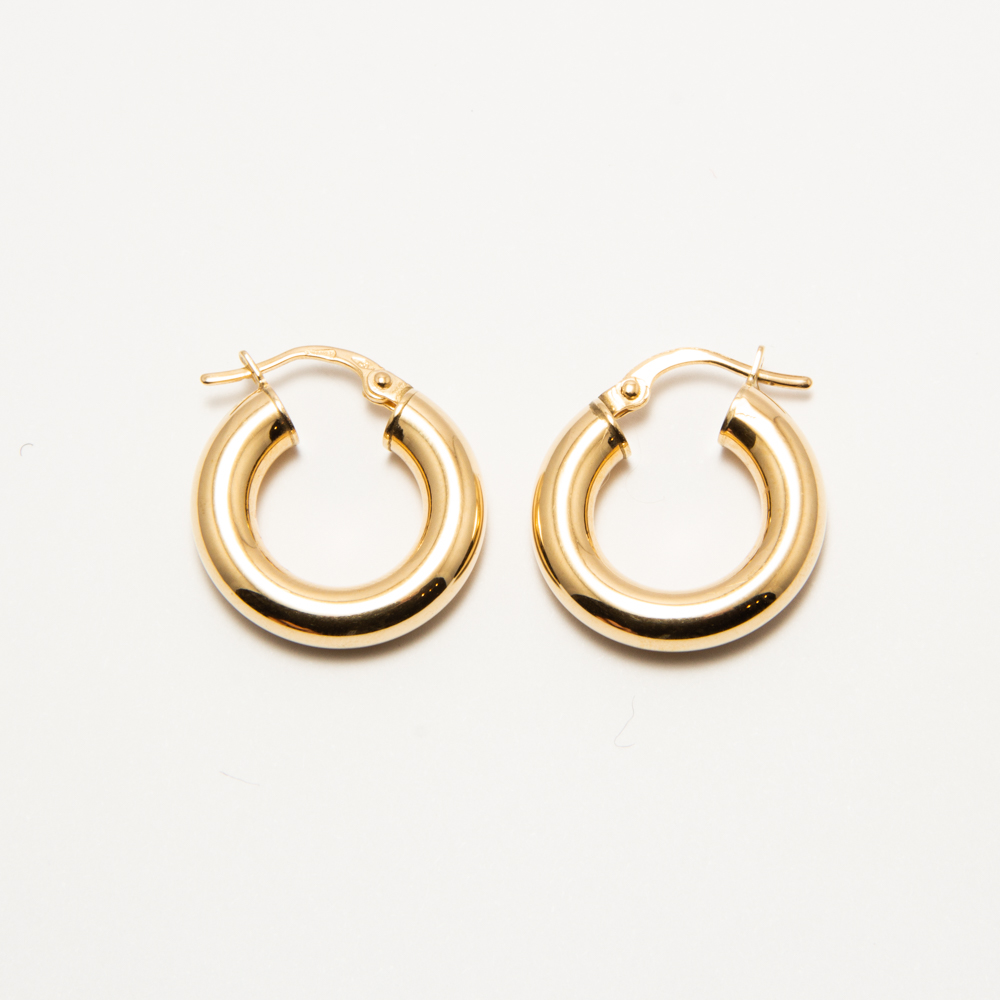 Orecchini Creoli 25mm - 35mm Anelli In Rame Placcati Oro 18k Set Di 4 Unità - Italia - Foto 4