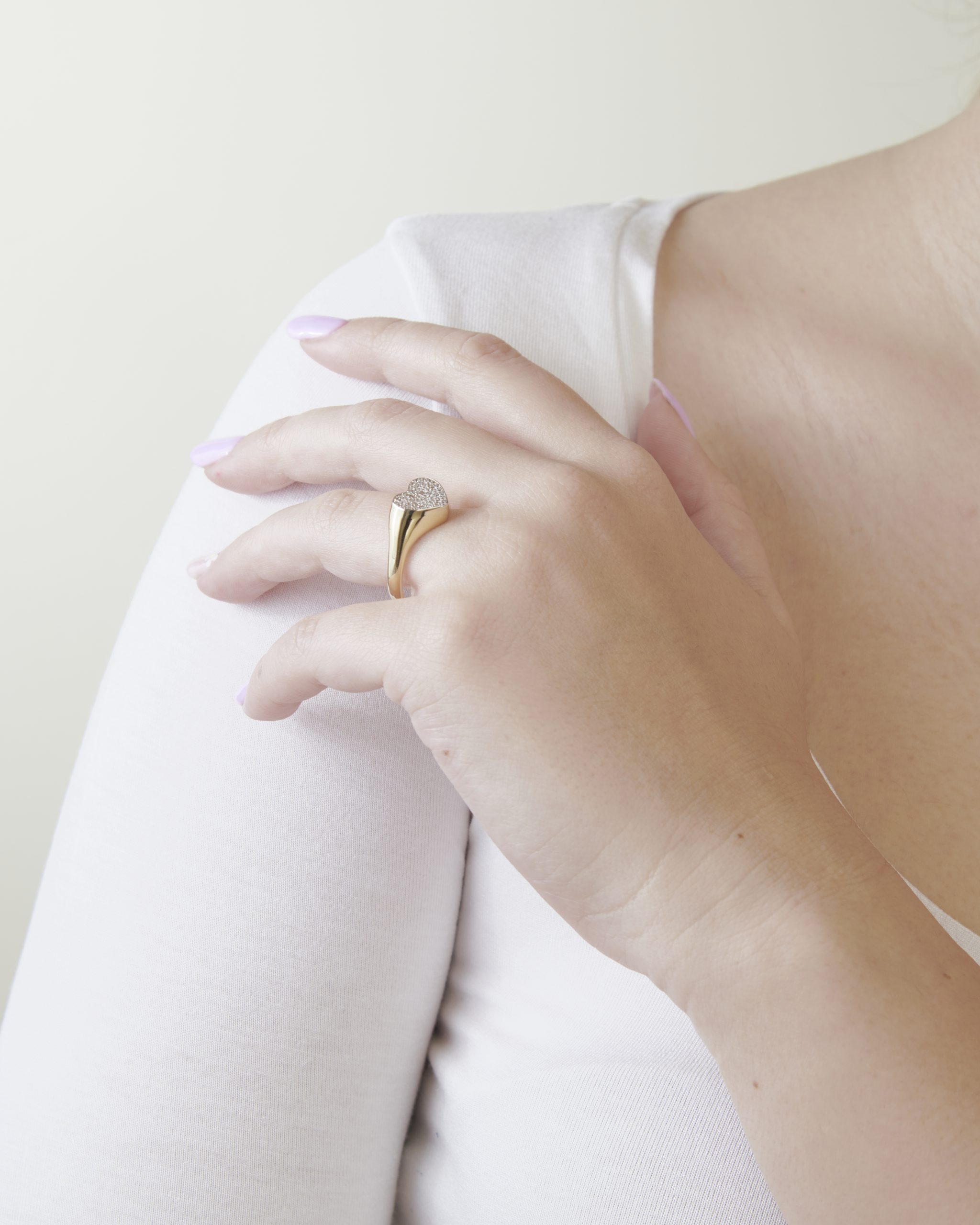 Anello Donna Oro Bianco e Giallo con Zirconi - Gioielleria Amadori