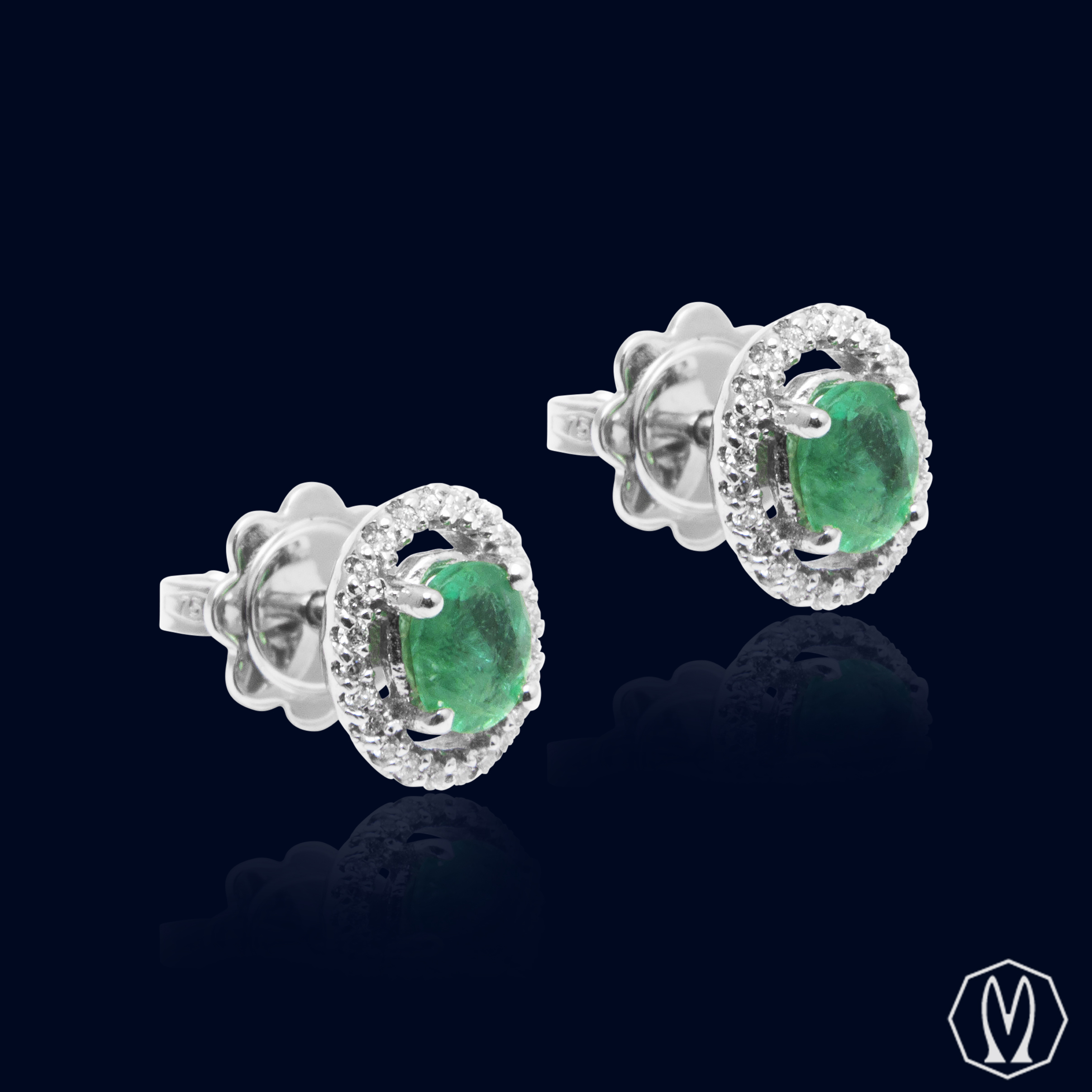 Orecchini Smeraldi e Diamanti In Oro18kt