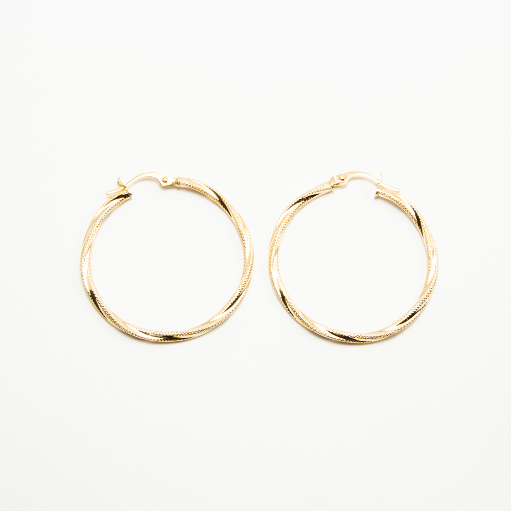 Orecchini Torchon Oro 18kt cm 2,8