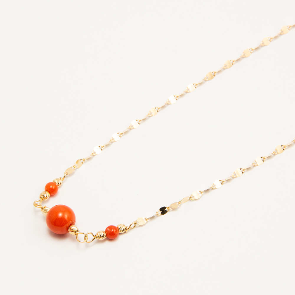 Girocollo Corallo e Oro 18kt