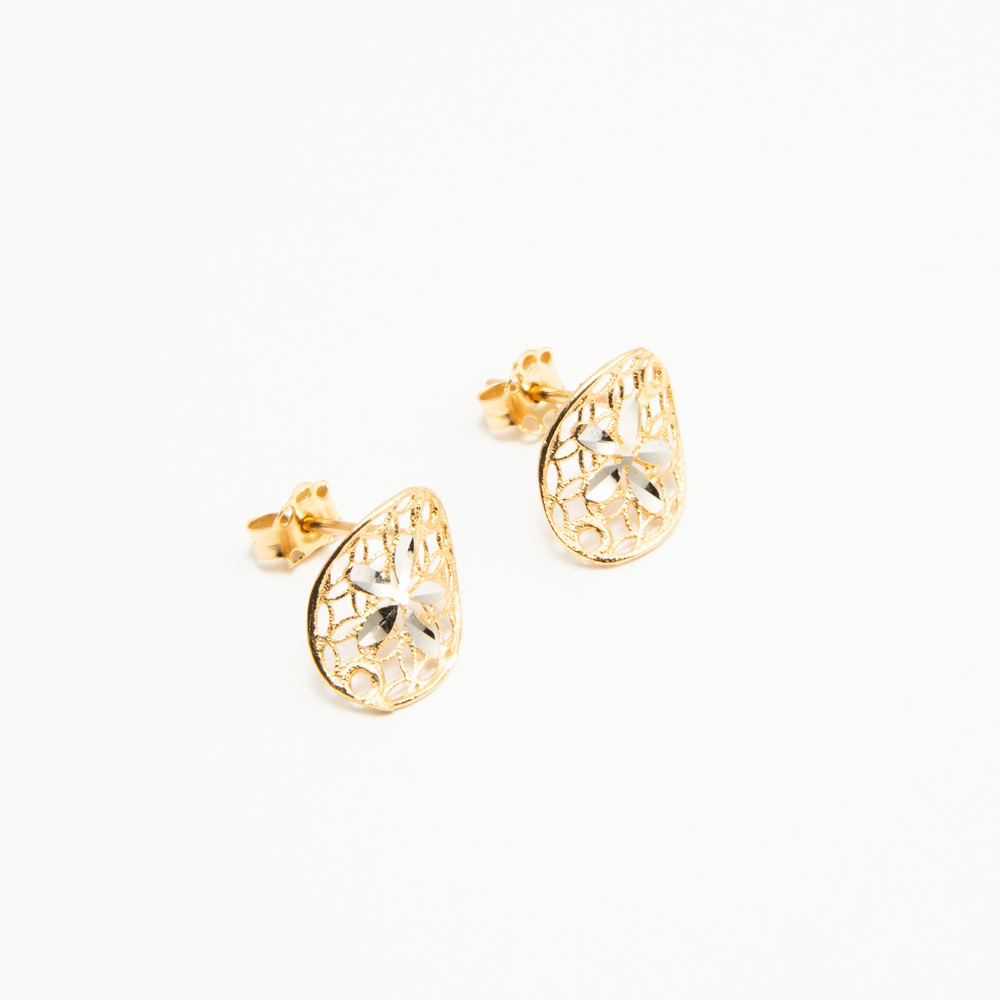 Orecchini Traforo Oro 18kt Bicolore