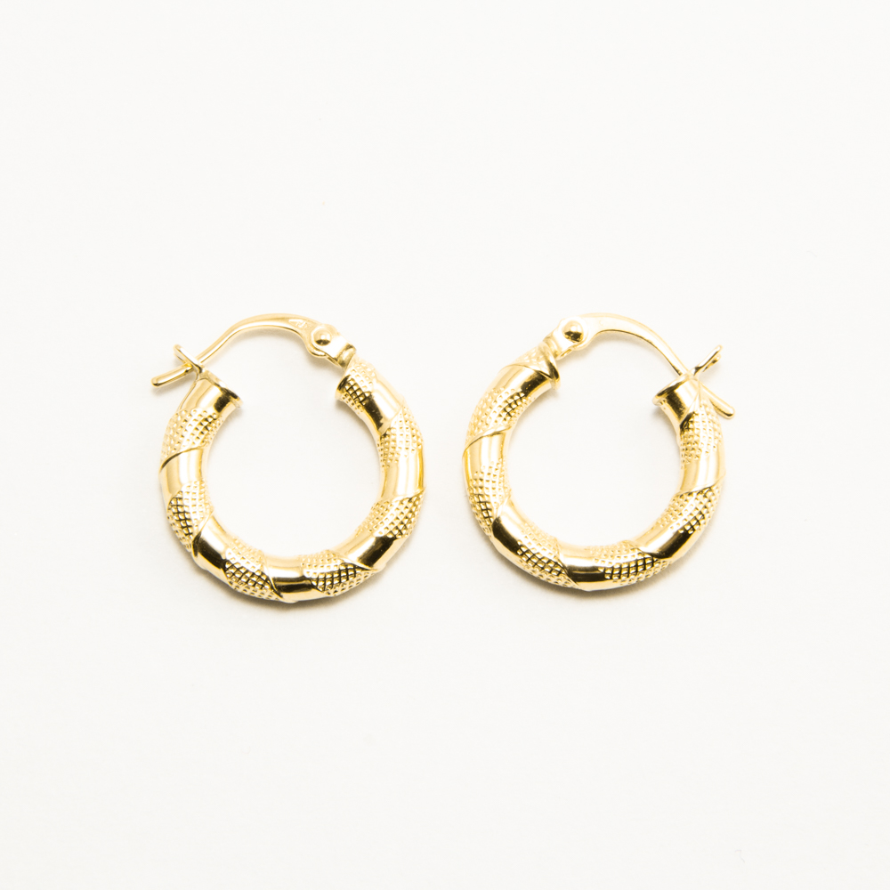 Orecchini Cerchio Fasce Oro 18kt