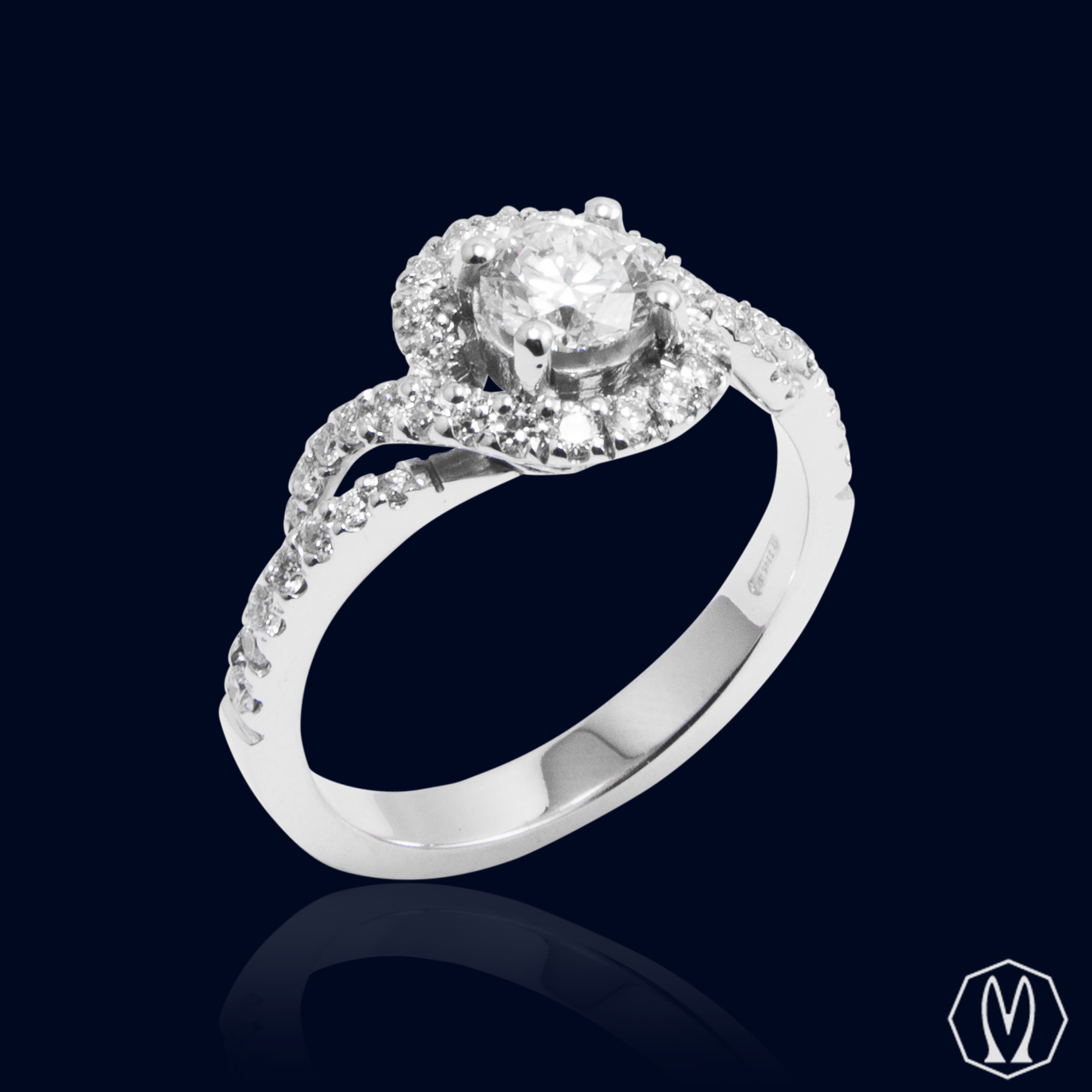 Solitario Diamanti Oro 18kt ct 0.96