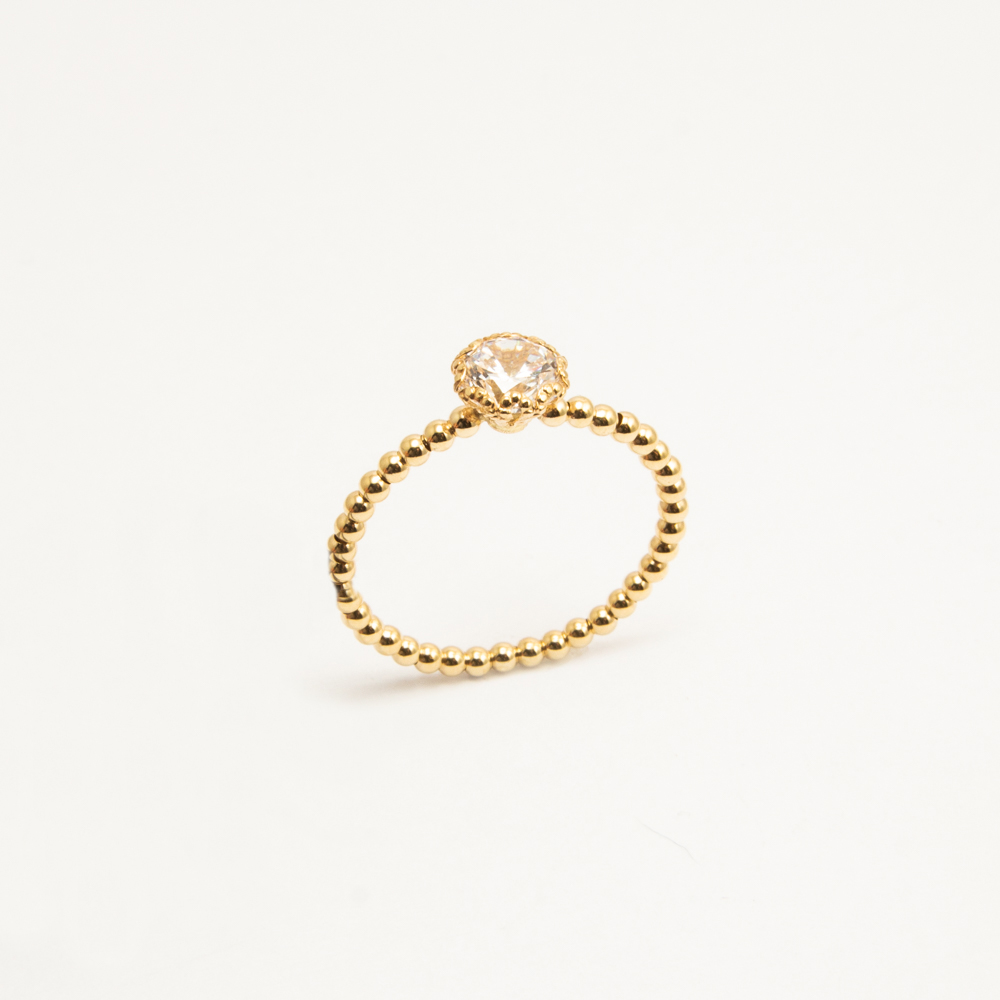 Solitario Zircone Oro 18kt