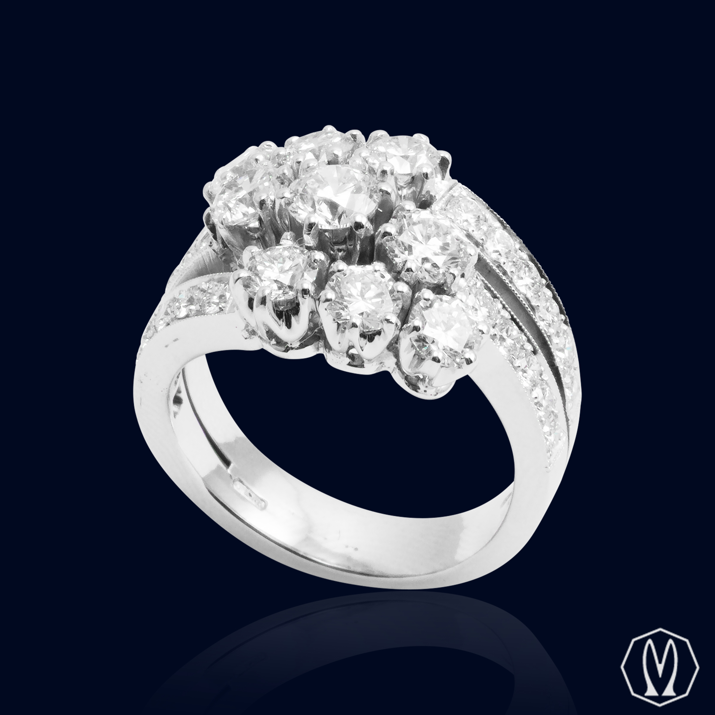 Anello Unico Diamanti Oro18kt
