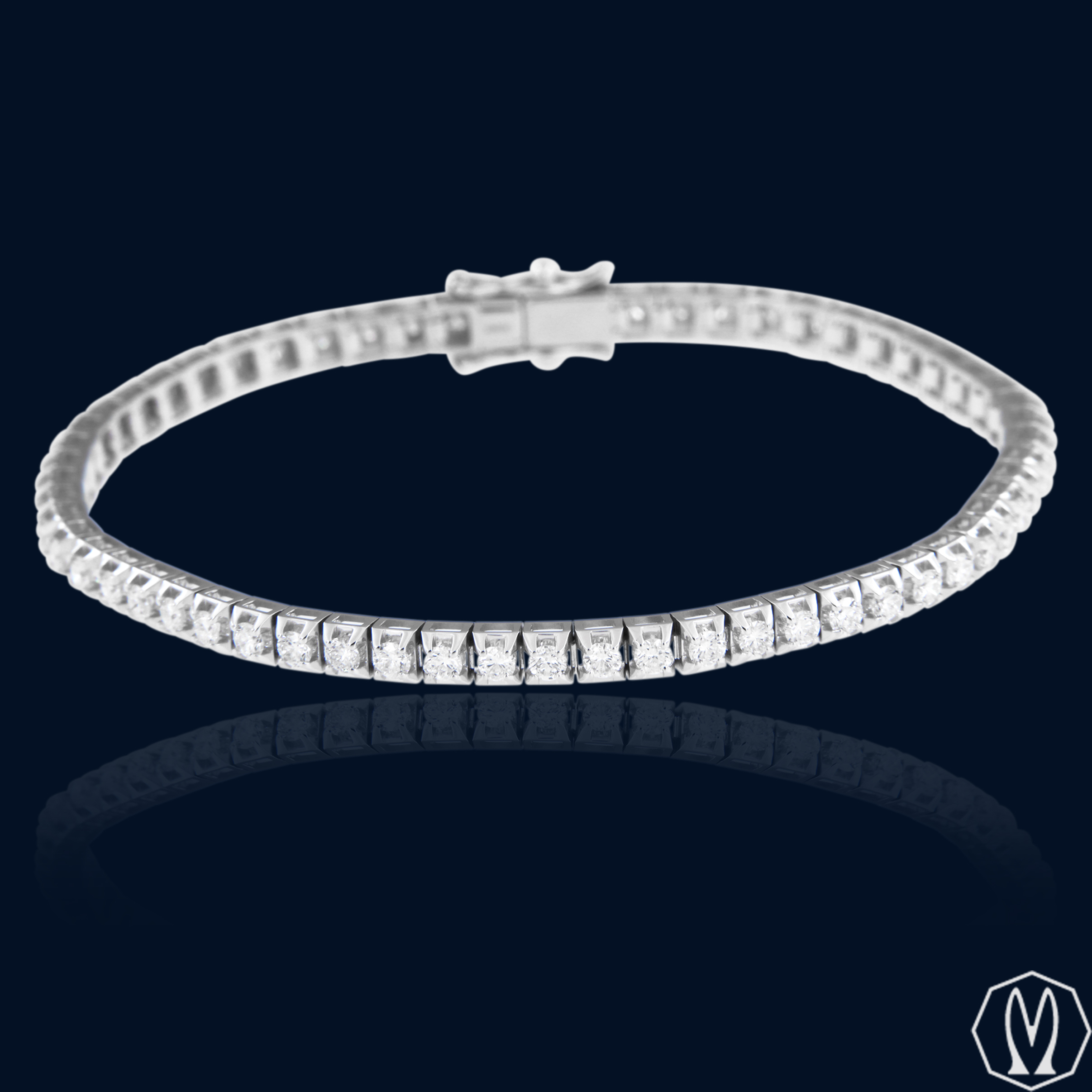 Bracciale Piramide In Oro18kt e Diamanti Ct 3,11