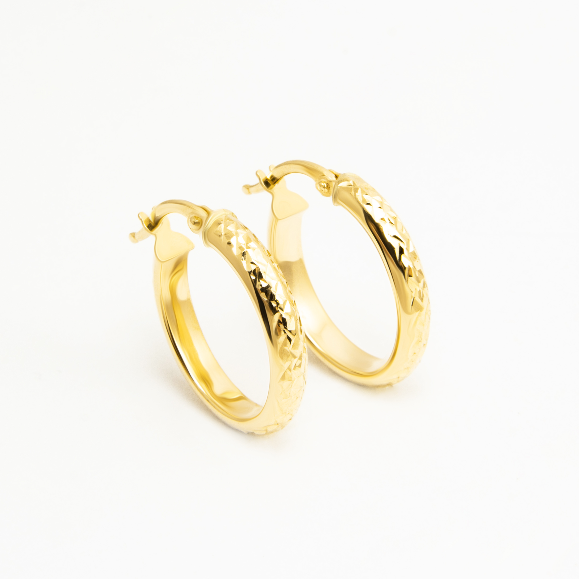 Orecchini Martellati Oro 18Kt