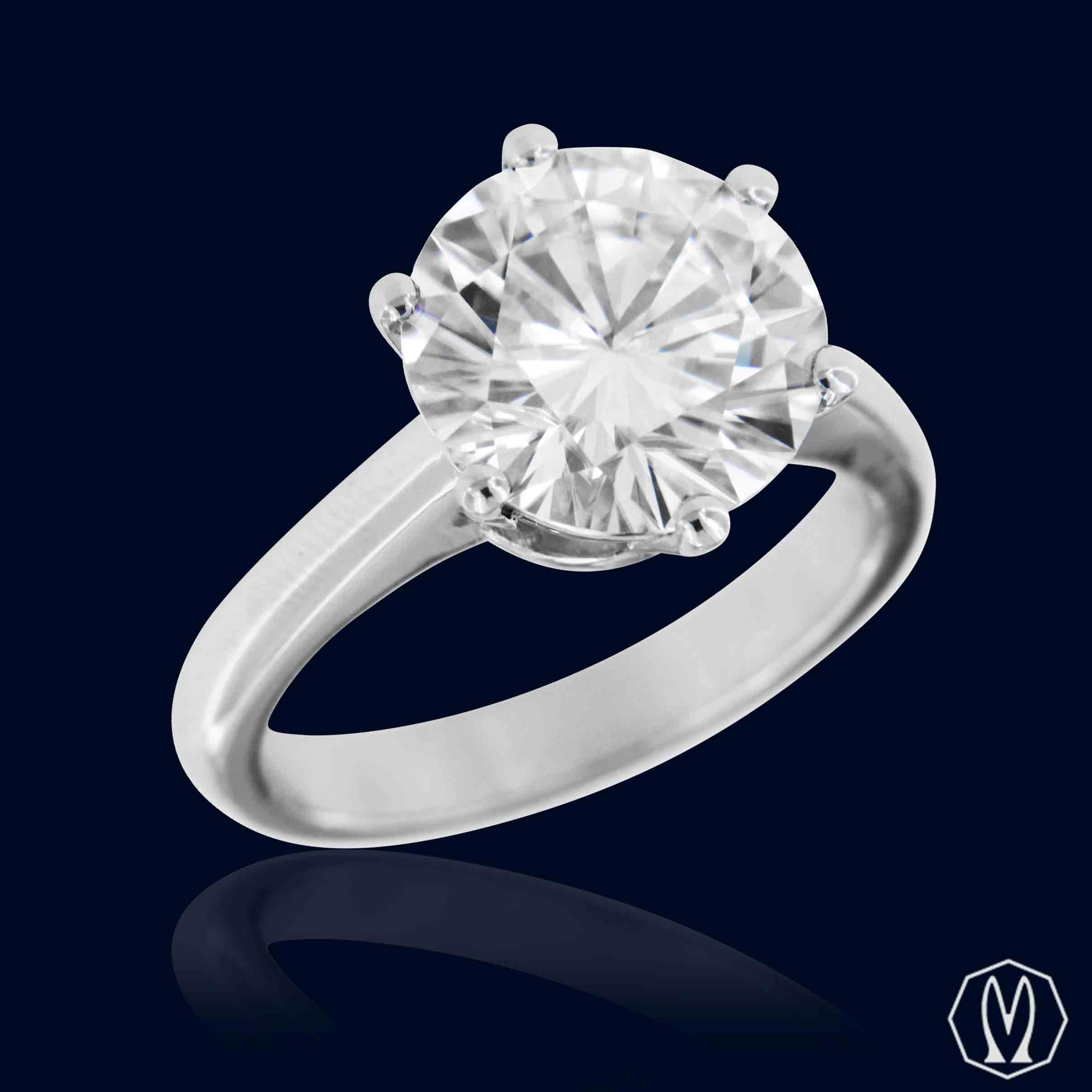 Solitario Diamante Green ct 5,05 Oro 18kt
