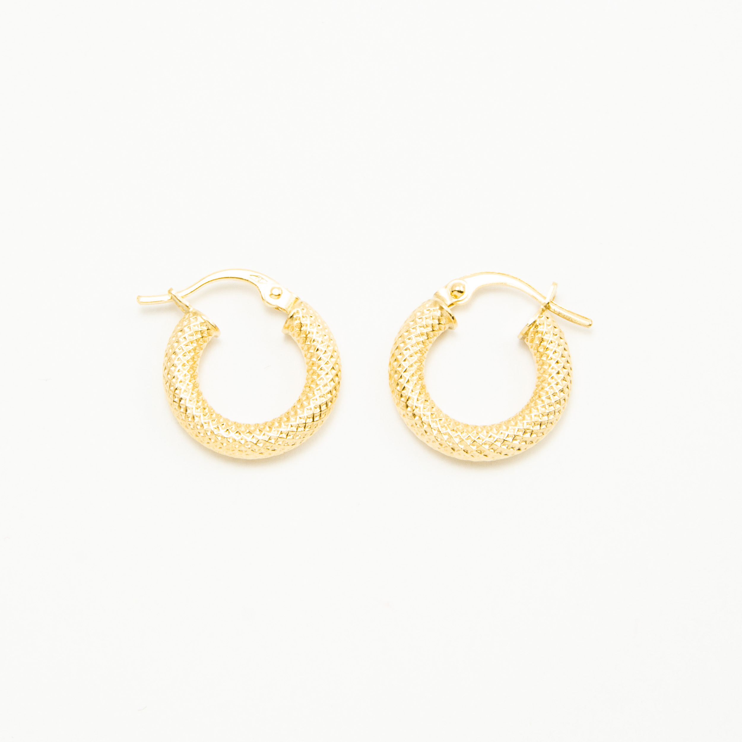 Orecchini Cerchio Puntinati Oro 18Kt