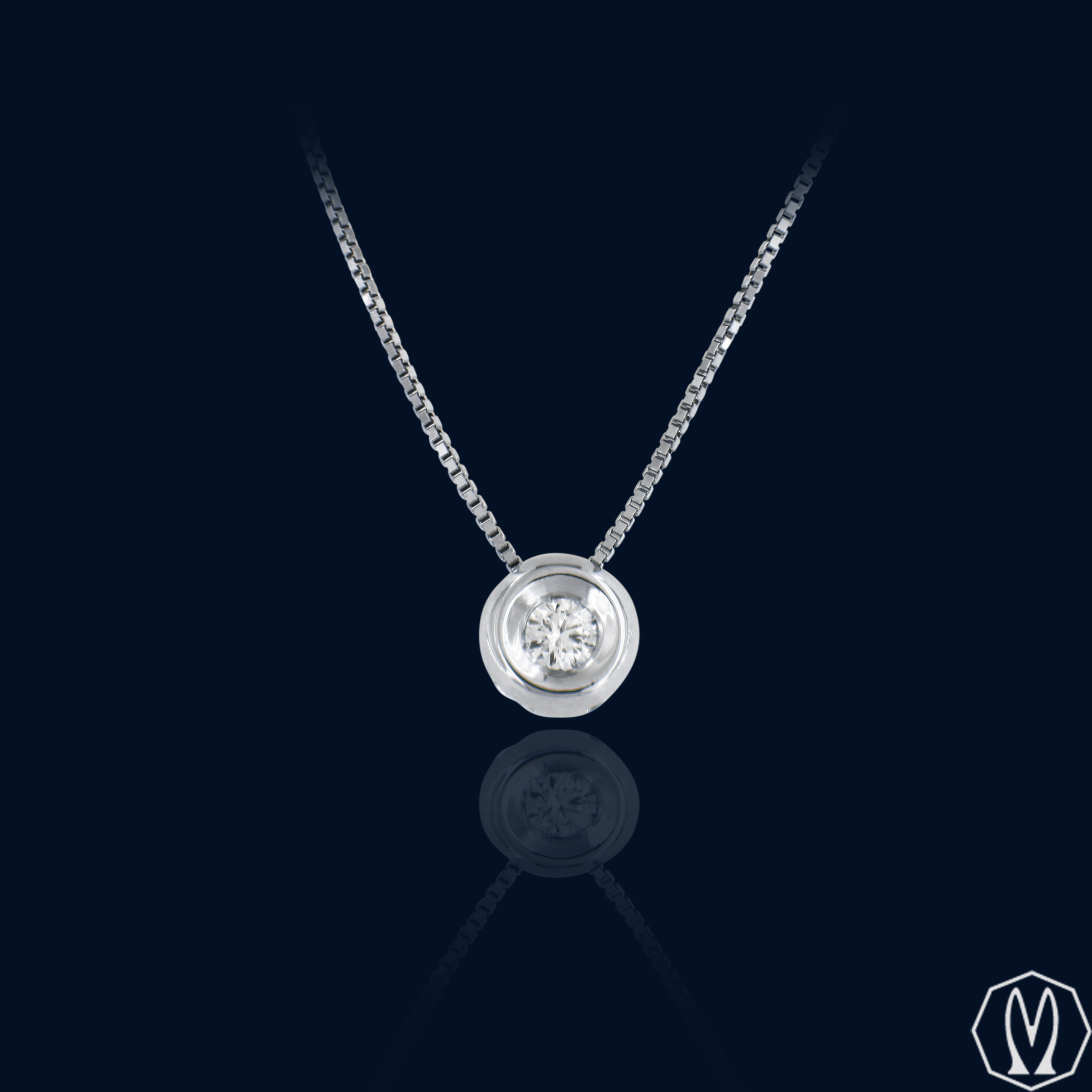 Girocollo Punto Luce Diamante Ct 0.07