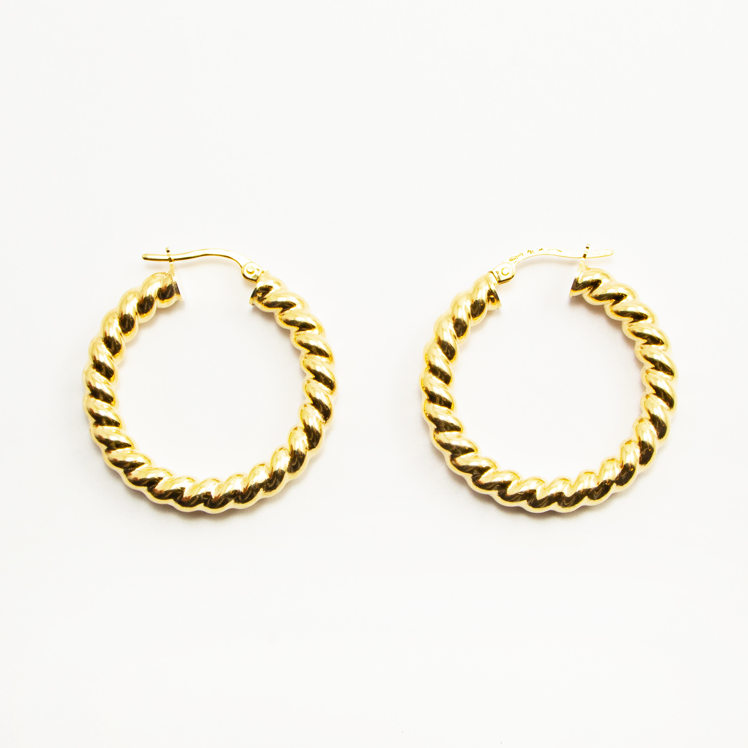 Orecchini Cerchio Torchon Oro 18Kt