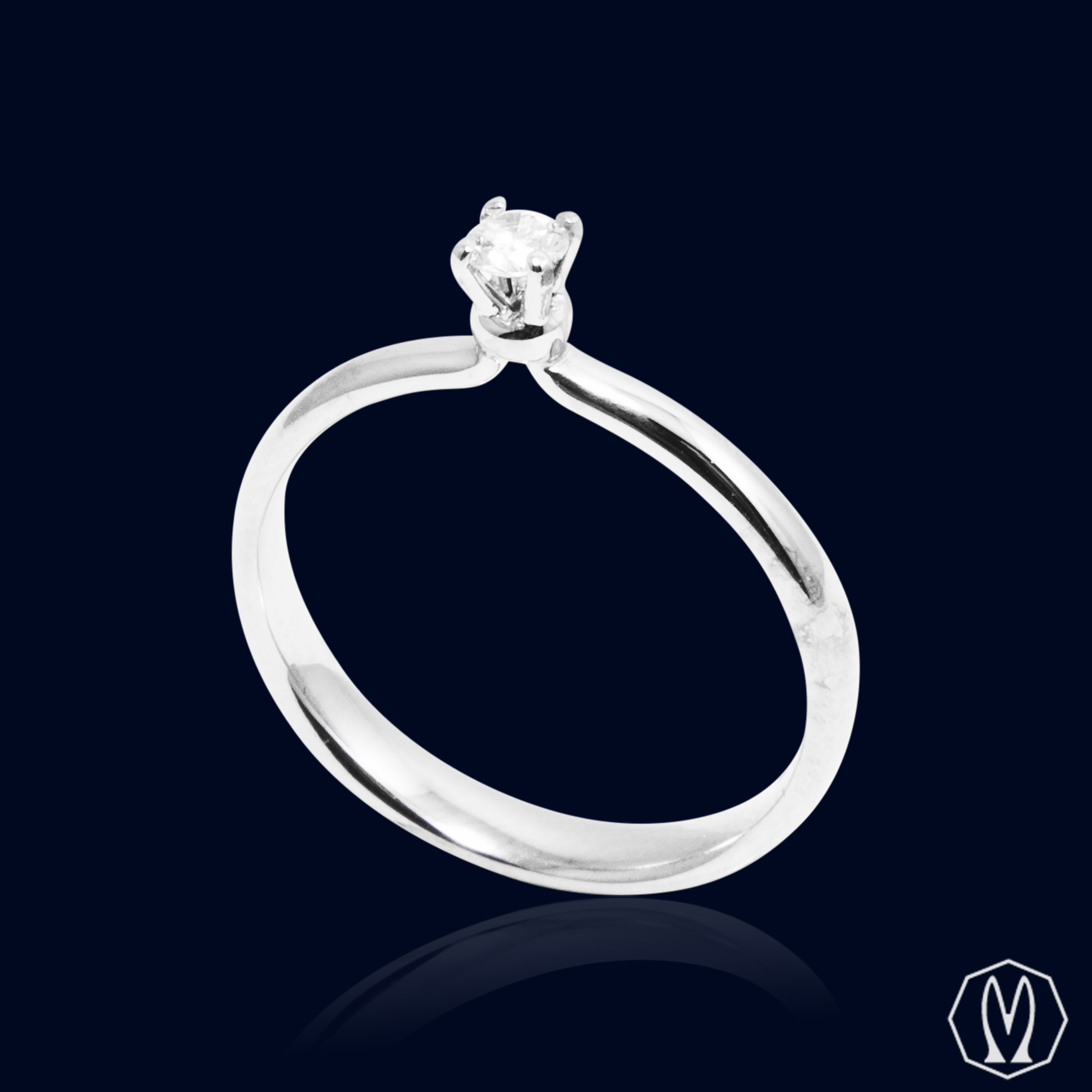Solitario Diamante Oro18kt Ct 0.11