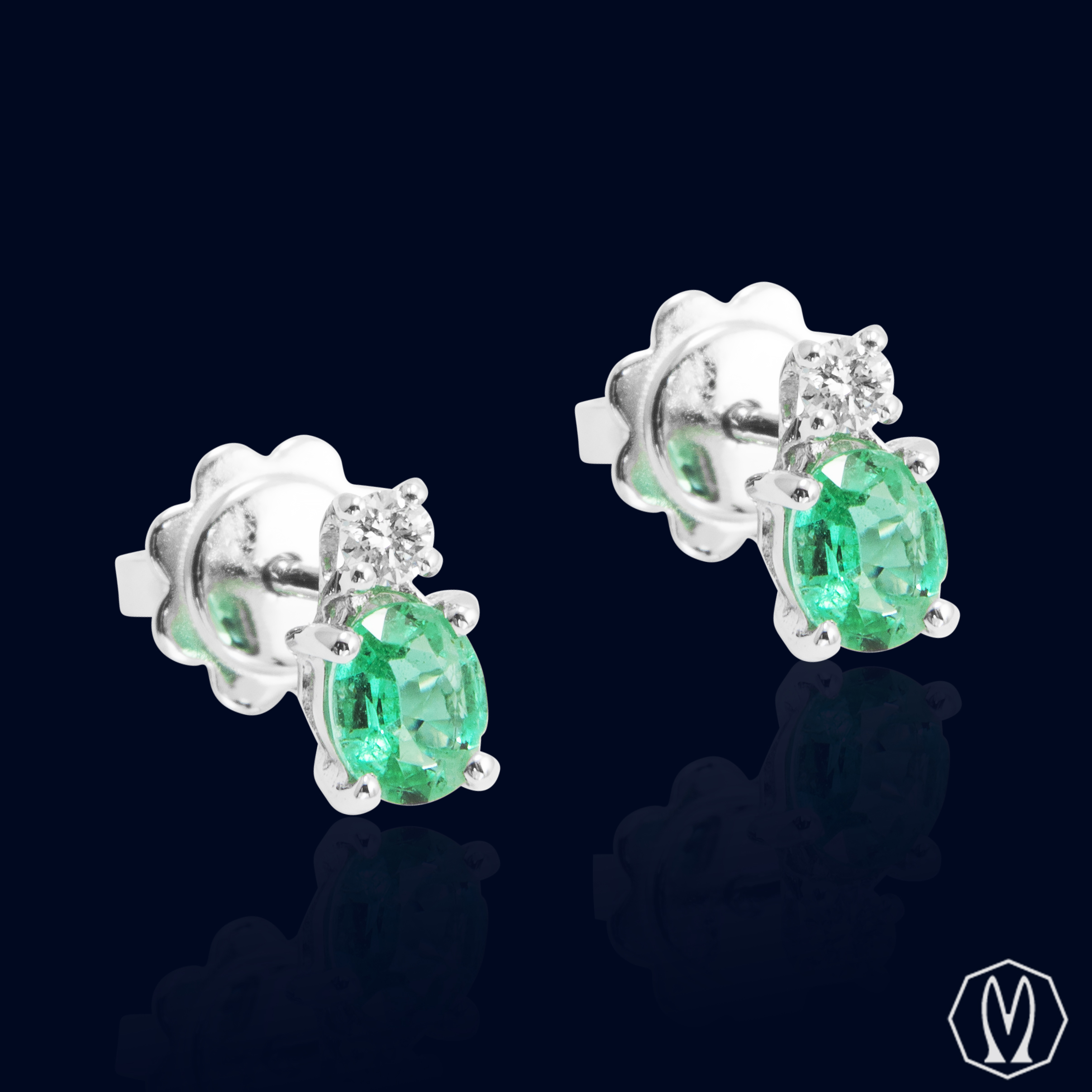 Orecchini Smeraldi e Diamanti Gioielleria Marchi Carlo