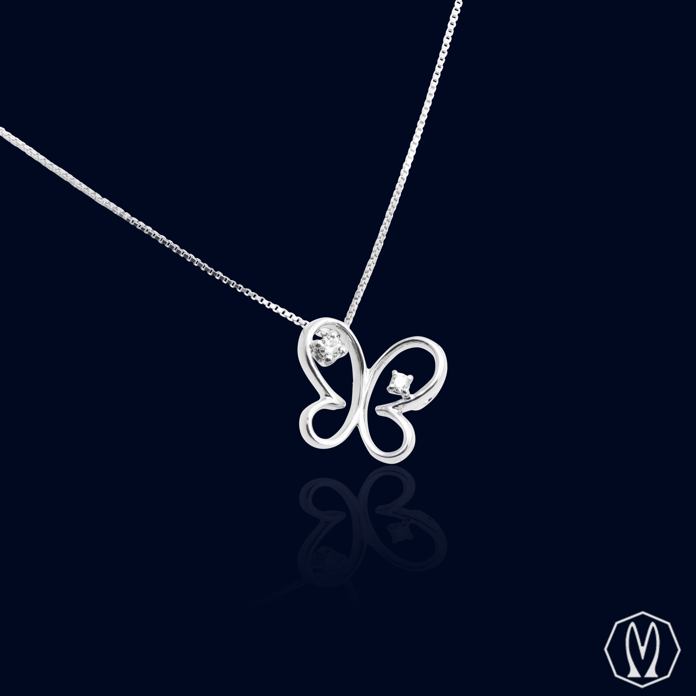 Girocollo Farfalla Diamanti Oro18kt