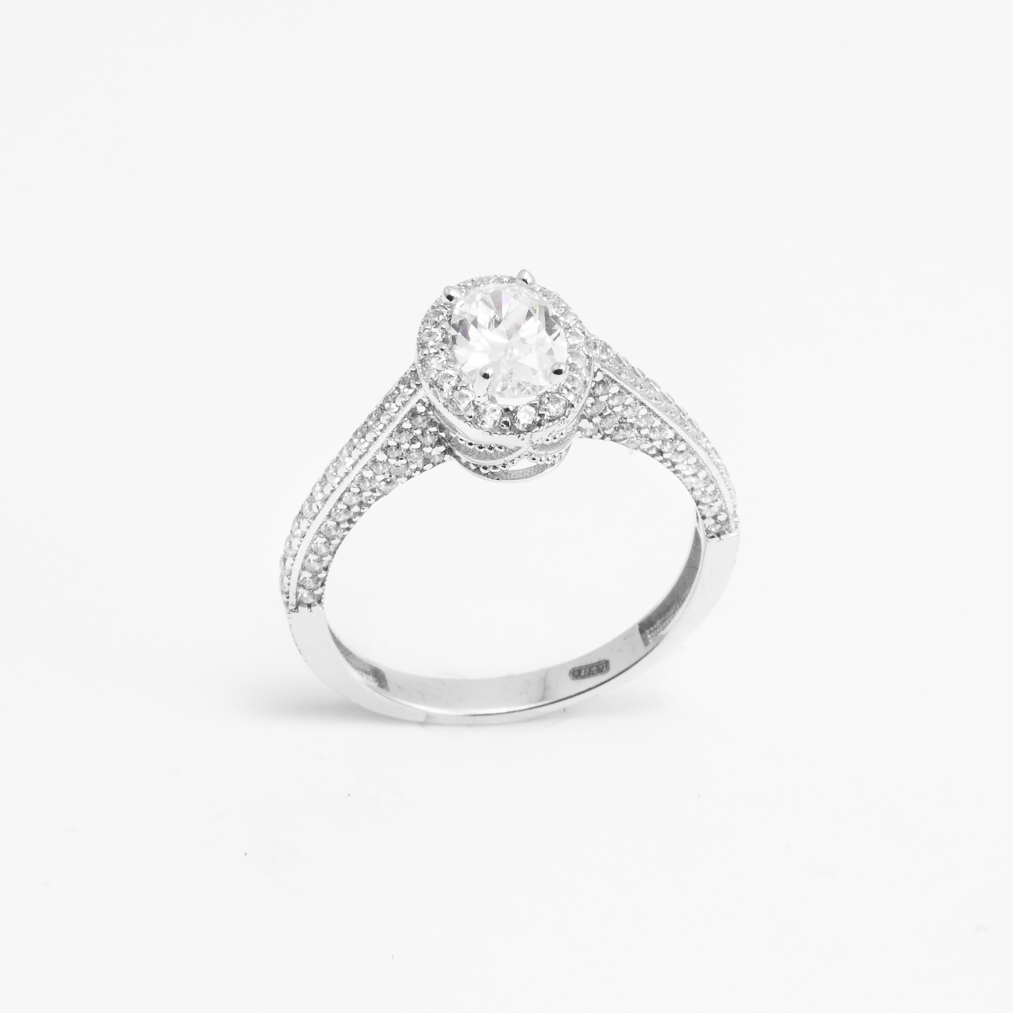 Solitario Oro18kt e Zirconi