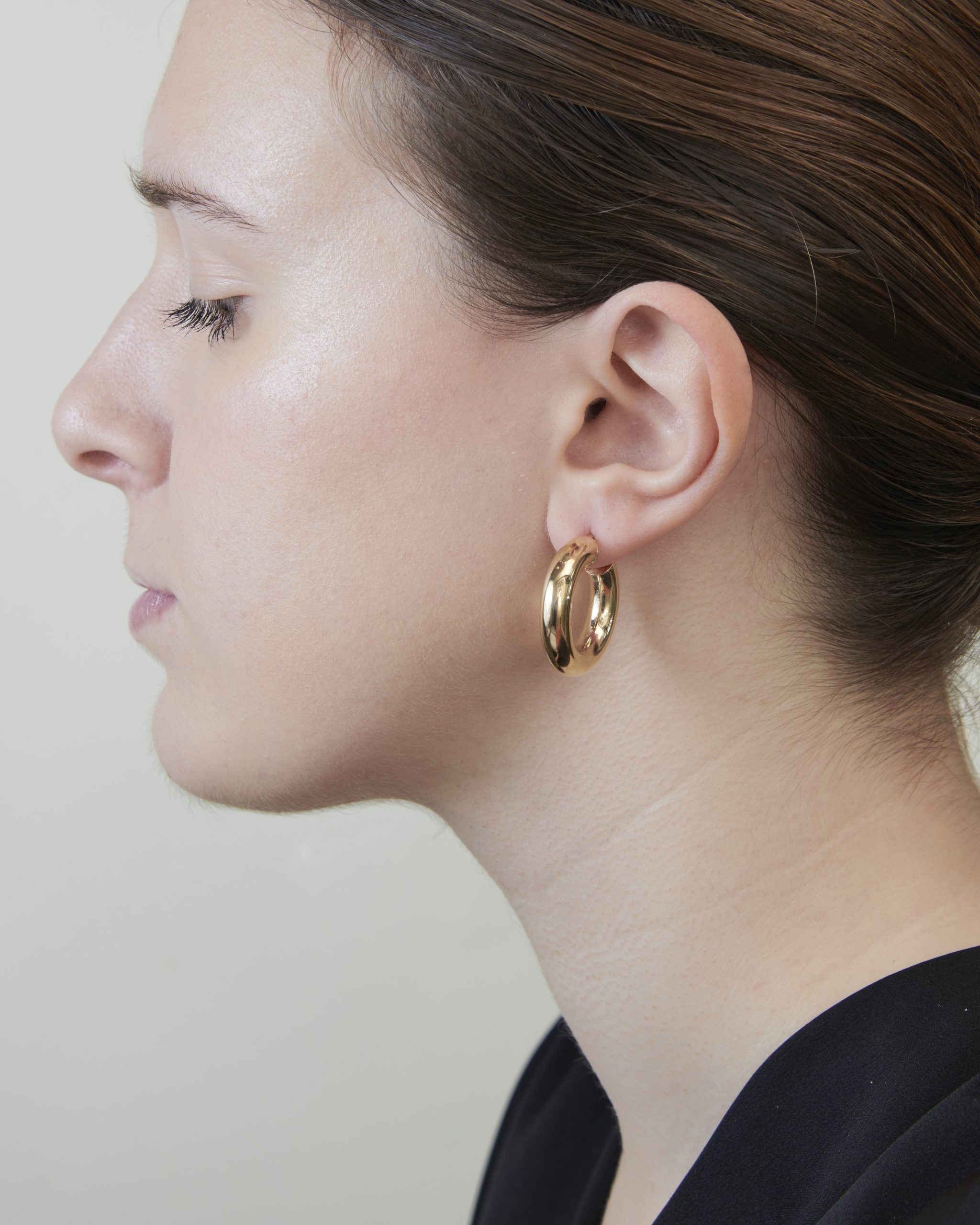 Orecchini Martellati A Cerchio Aperto In Oro Giallo 750 | GV - Foto 5