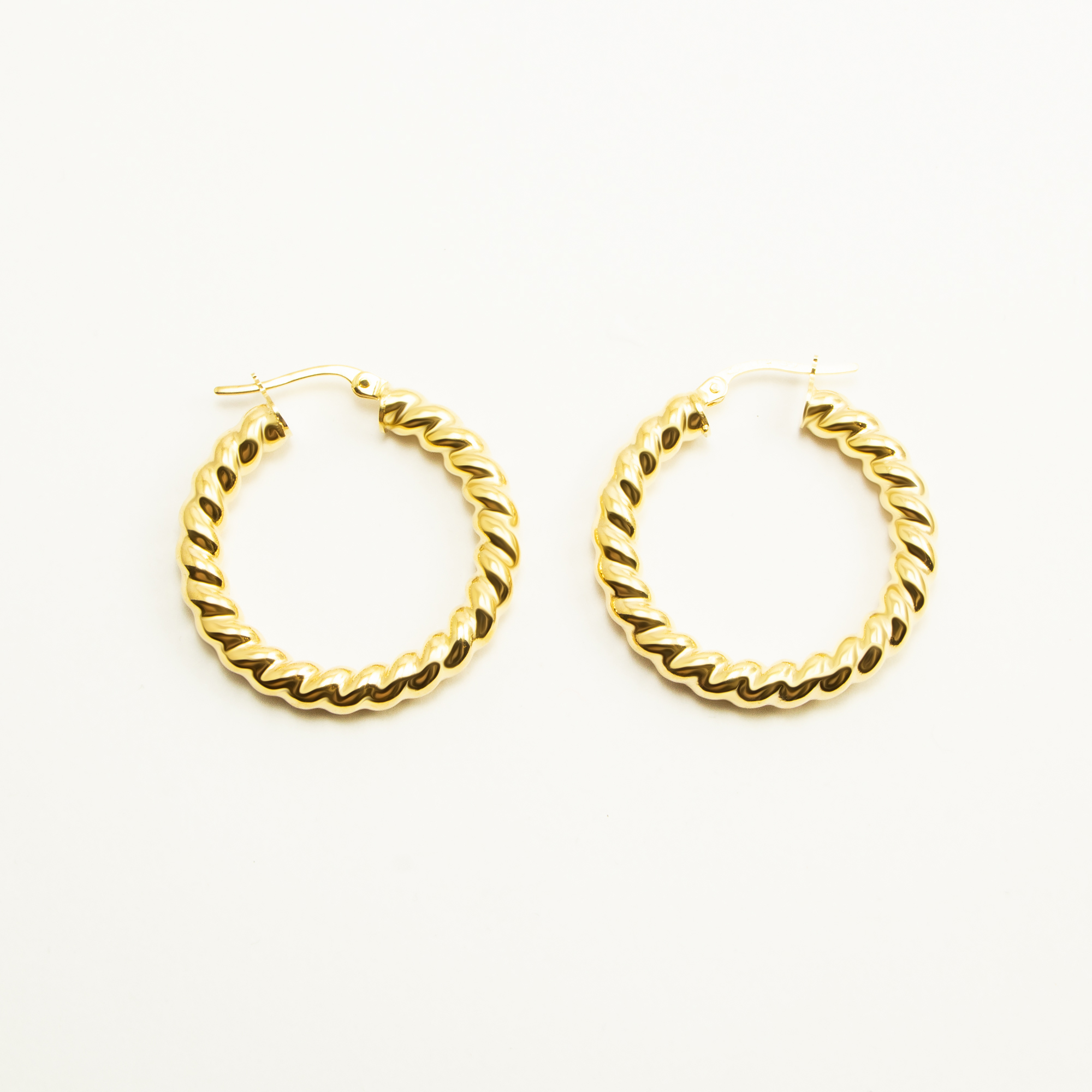 Orecchini Cerchio Torchon Oro18Kt