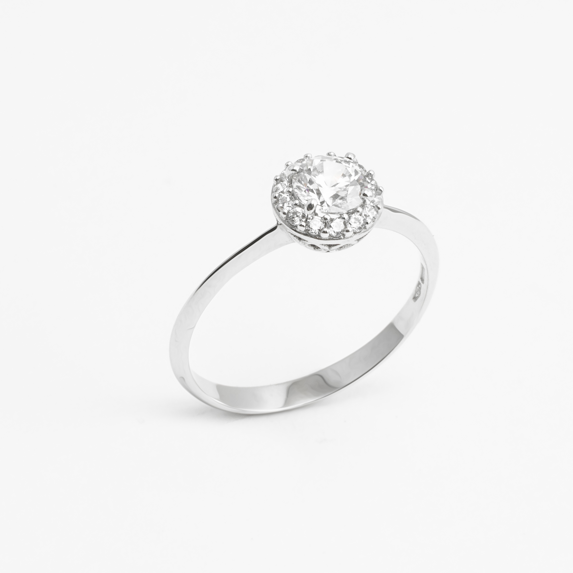 Anello Solitario Oro 18kt e Zirconi