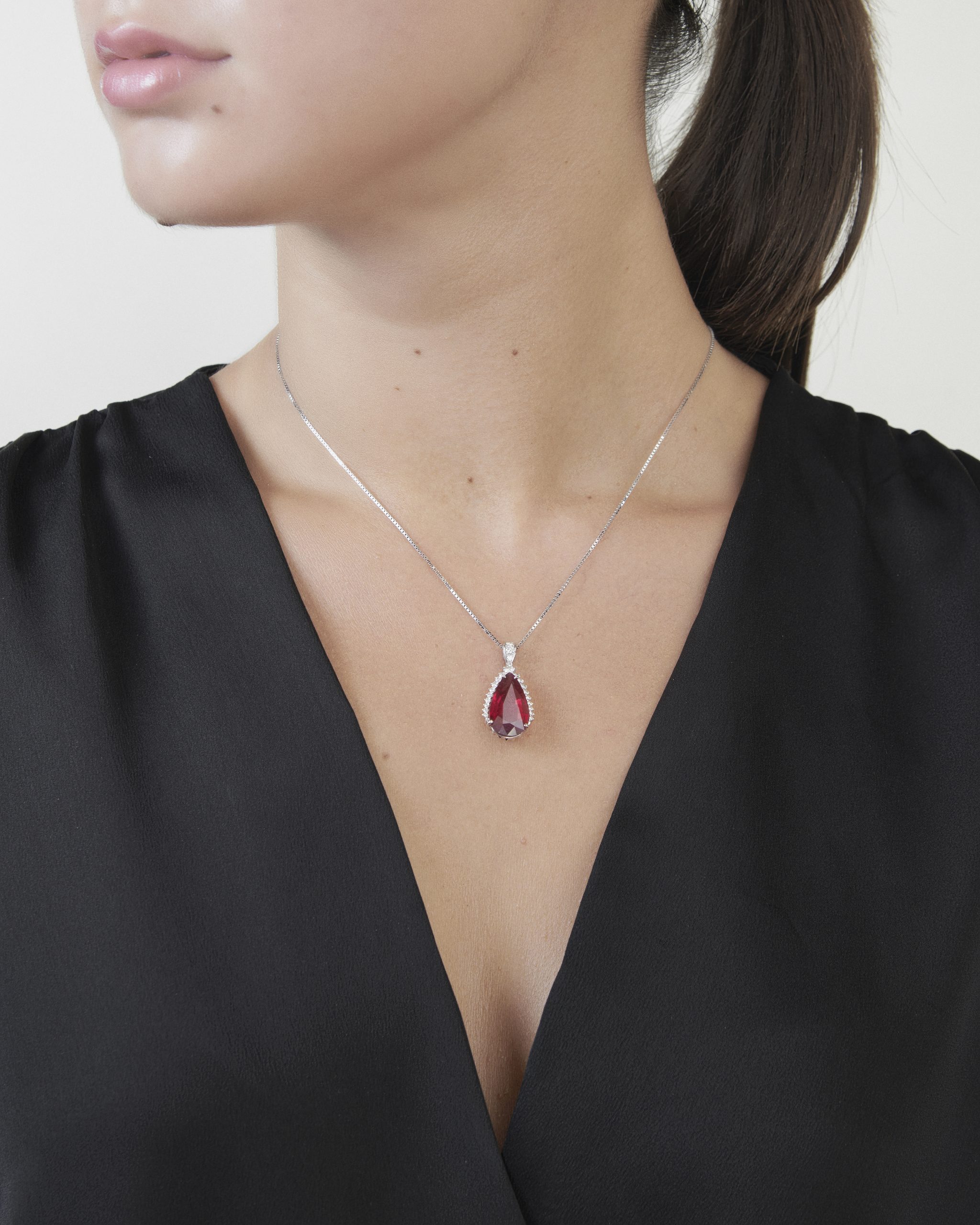 Girocollo punto luce Goccia Diamante Lab Grown 1.50 carati | - La