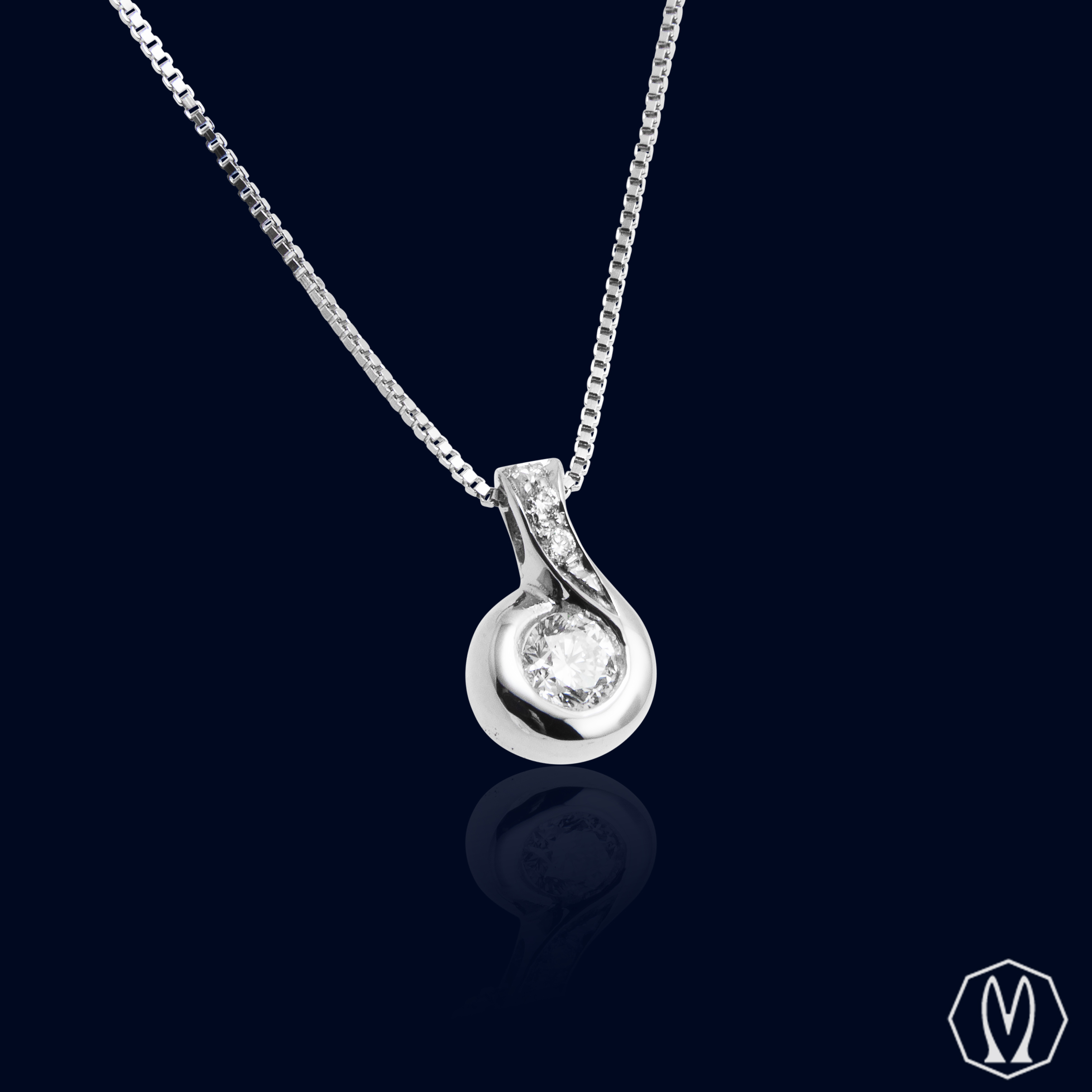 Girocollo Goccia Diamanti Oro18kt