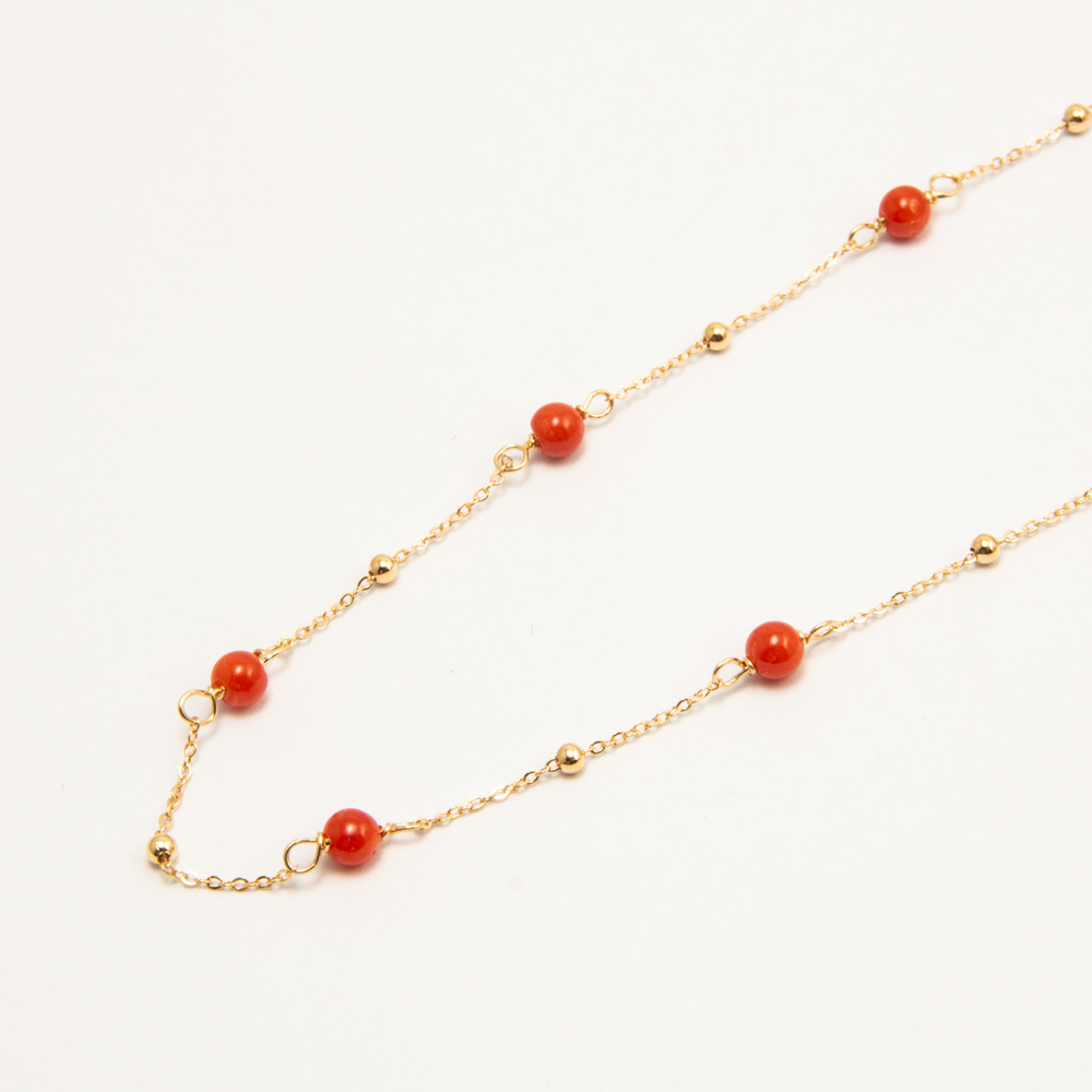 Girocollo In Corallo e Oro 18kt