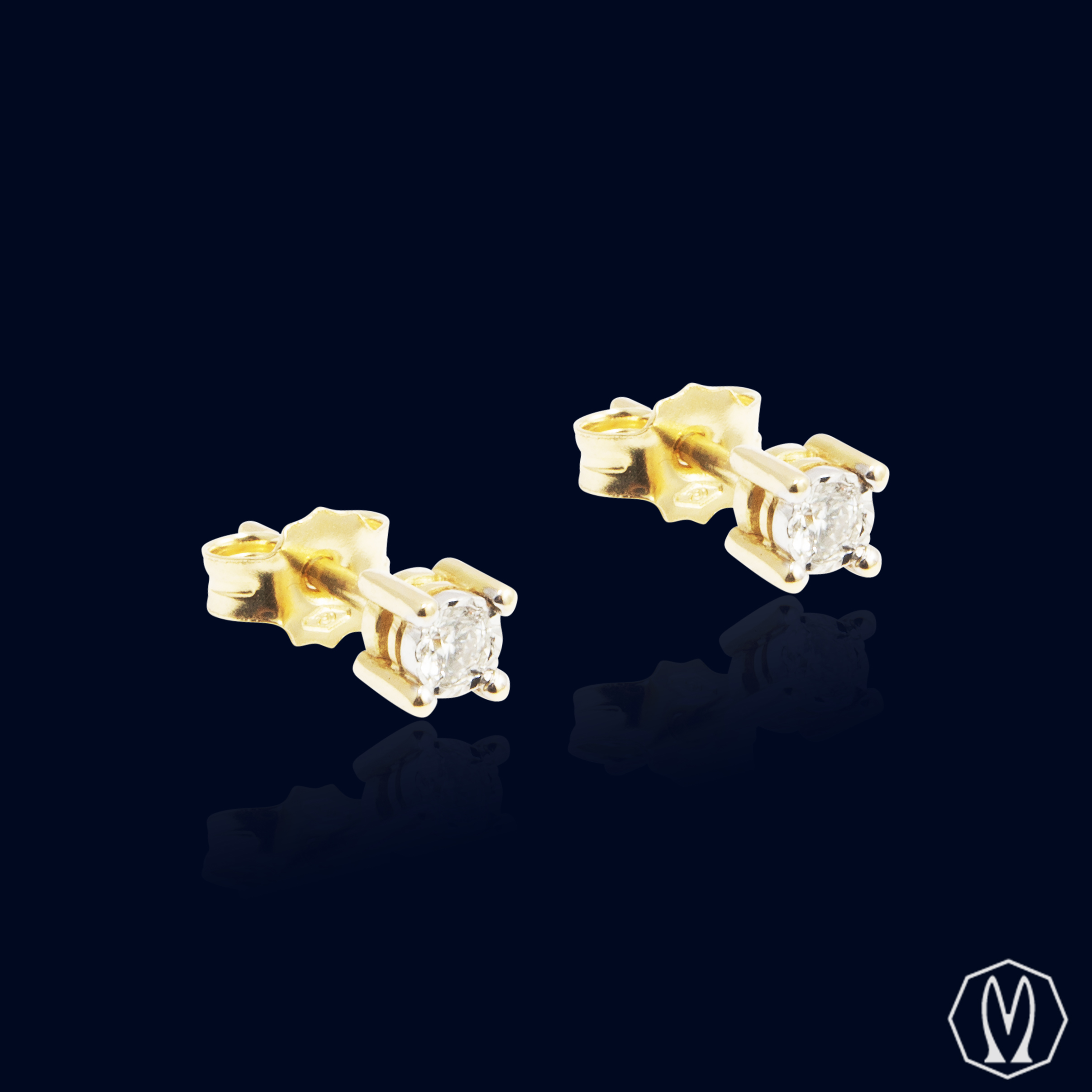 Orecchini Ad Effetto In Diamanti ct 0,11 Oro18kt