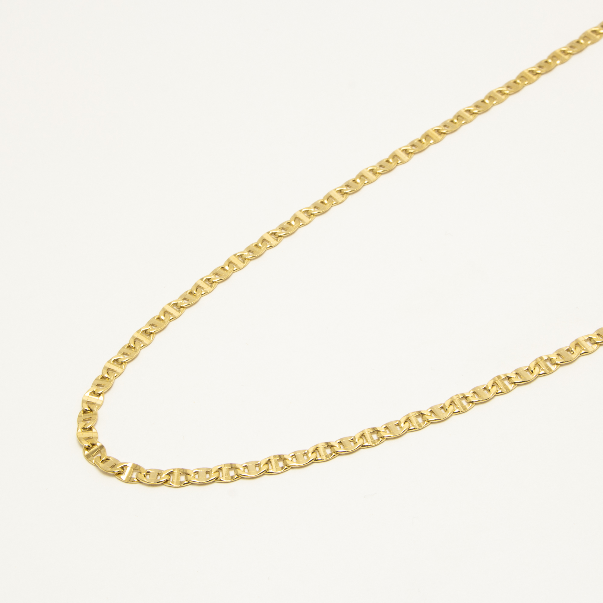 Catena Maglia Traversino Oro Giallo 18 Kt Cm 50 (19,7 In) Unisex Donna Uomo - Foto 2