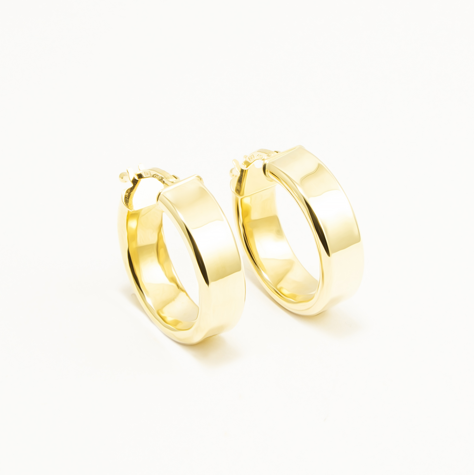 Orecchini Fascia Larga Oro18Kt