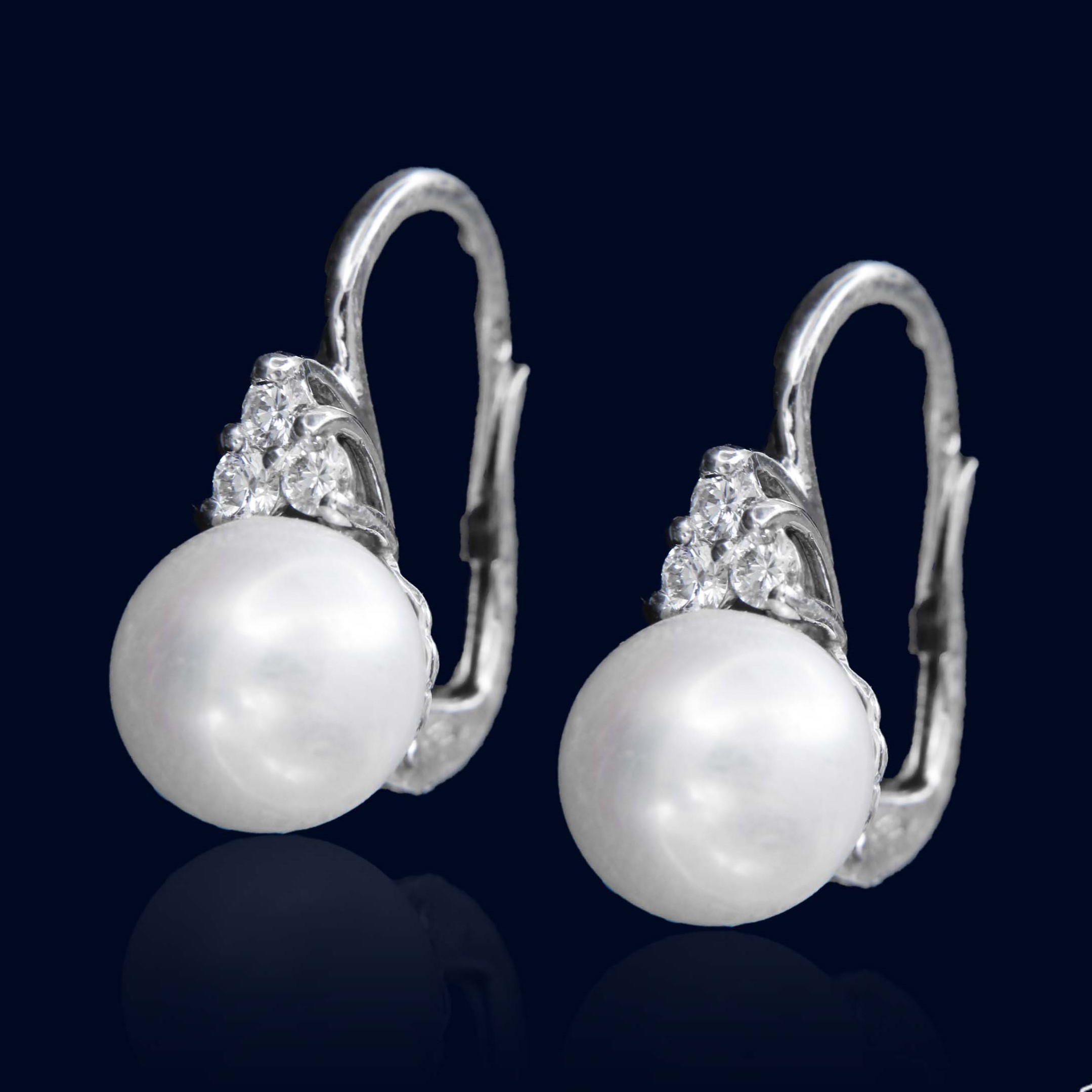 Orecchini Perle e Diamanti Oro18kt